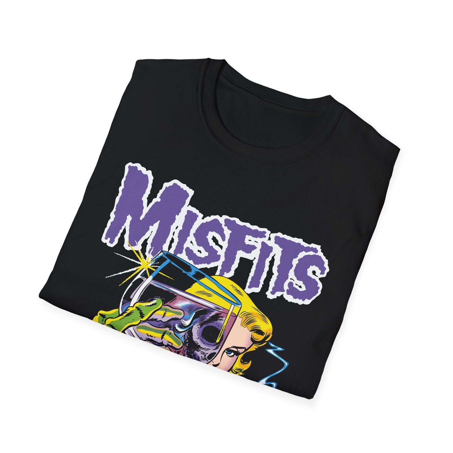 Misfits Graphic T-Shirt, Unisex Softstyle Tee, Vintage Aesthetic Shirt, Casual Streetwear, Alternative Fashion Top, Gift for Music Lovers