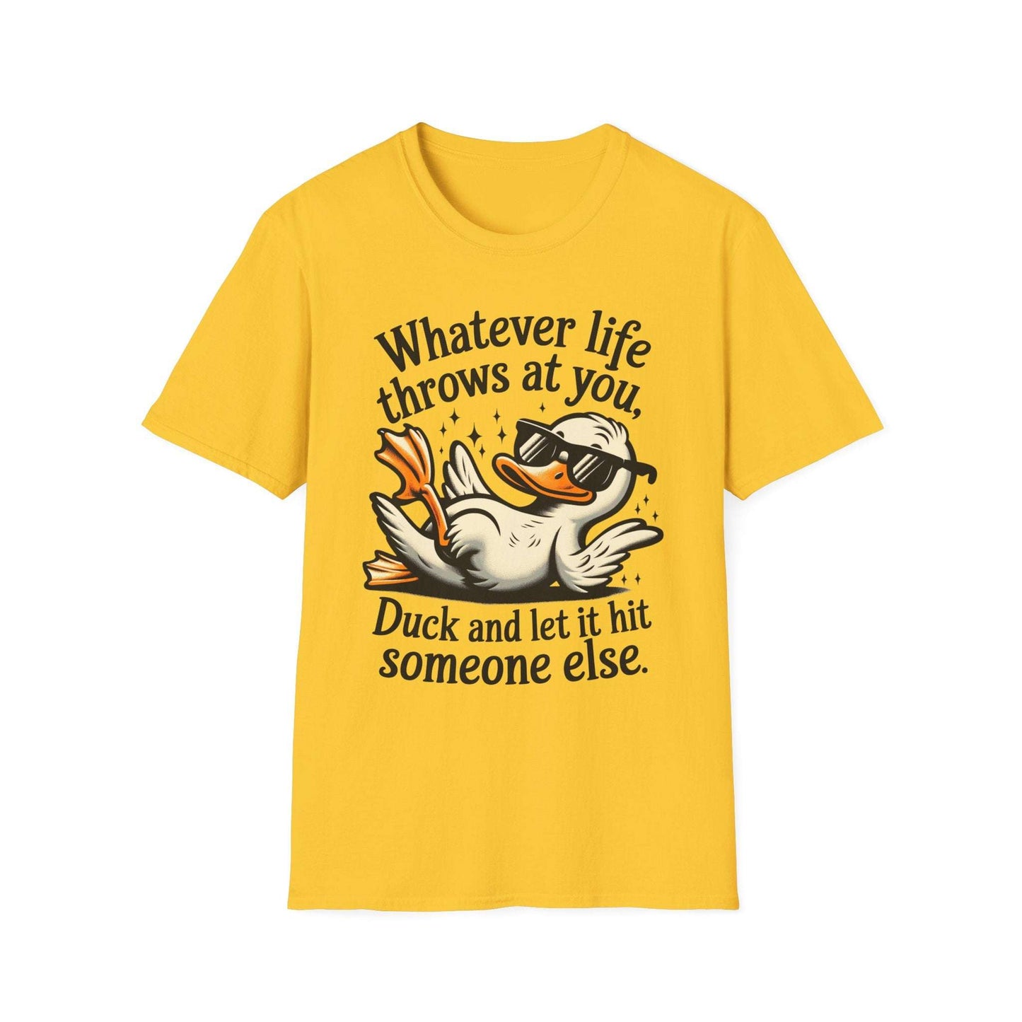 Whimsical Duck Quote T-Shirt, Fun Relaxed Tee, Gift for Nature Lovers, Humor Shirt, Beachwear, Everyday Casual Wear