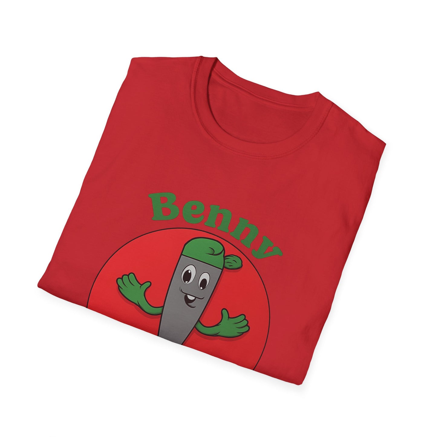 Benny Bat Unisex Softstyle T-Shirt - Fun Graphic Tee for Kids, Perfect for Parties, Birthdays, and Everyday Wear, Cute Apparel, Gift Idea