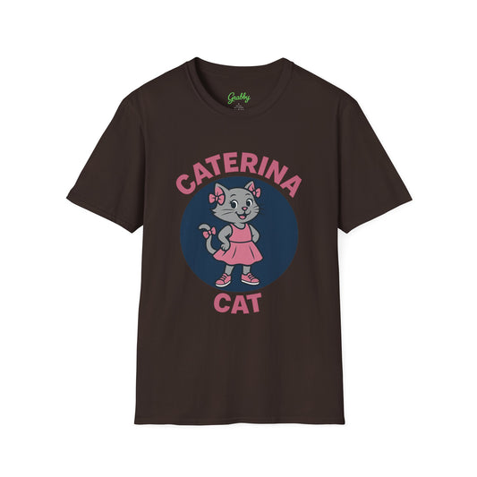Cute Cat Graphic T-Shirt, Caterina Cat Design, Unisex Tee for Cat Lovers, Birthday Gift, Casual Wear, Animal Lover Shirt