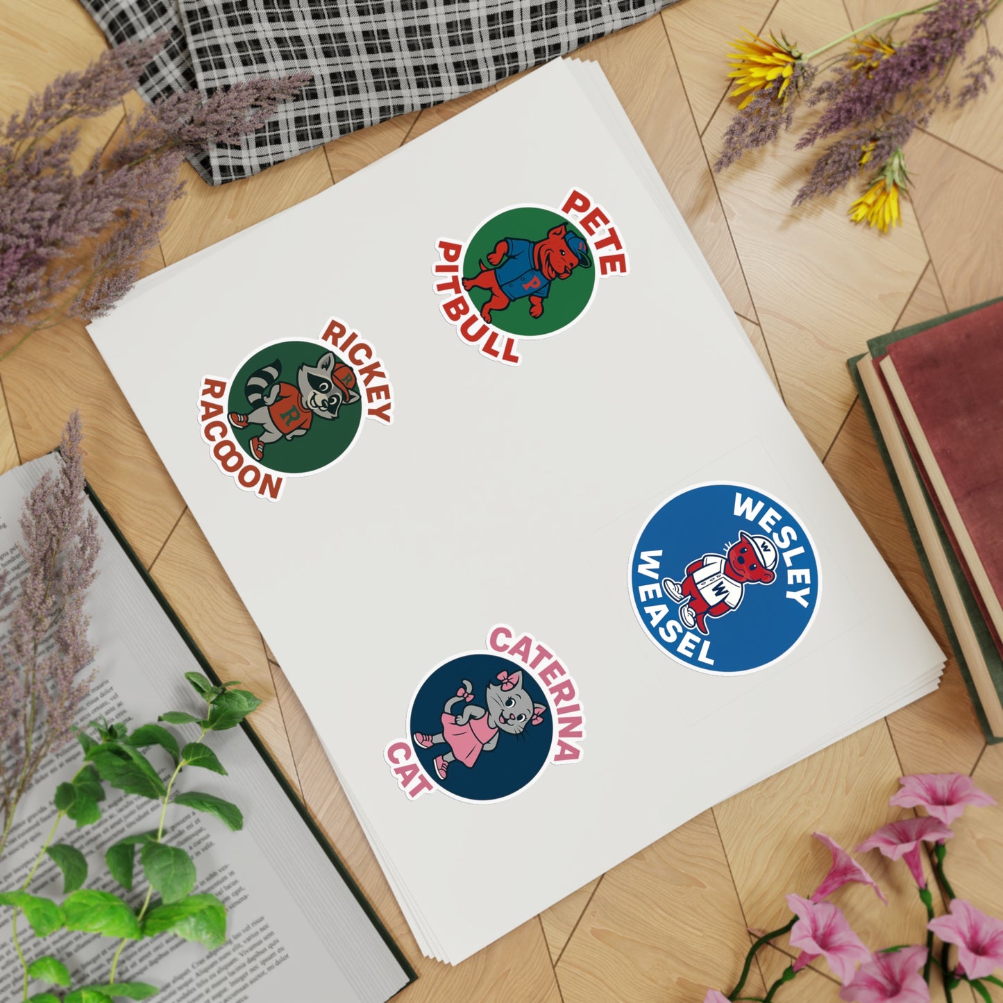 Whimsical Animal Sticker Sheet Bundle, Cute Character Stickers, Kids Decor, Fun DIY Projects, Gift for Animal Lovers