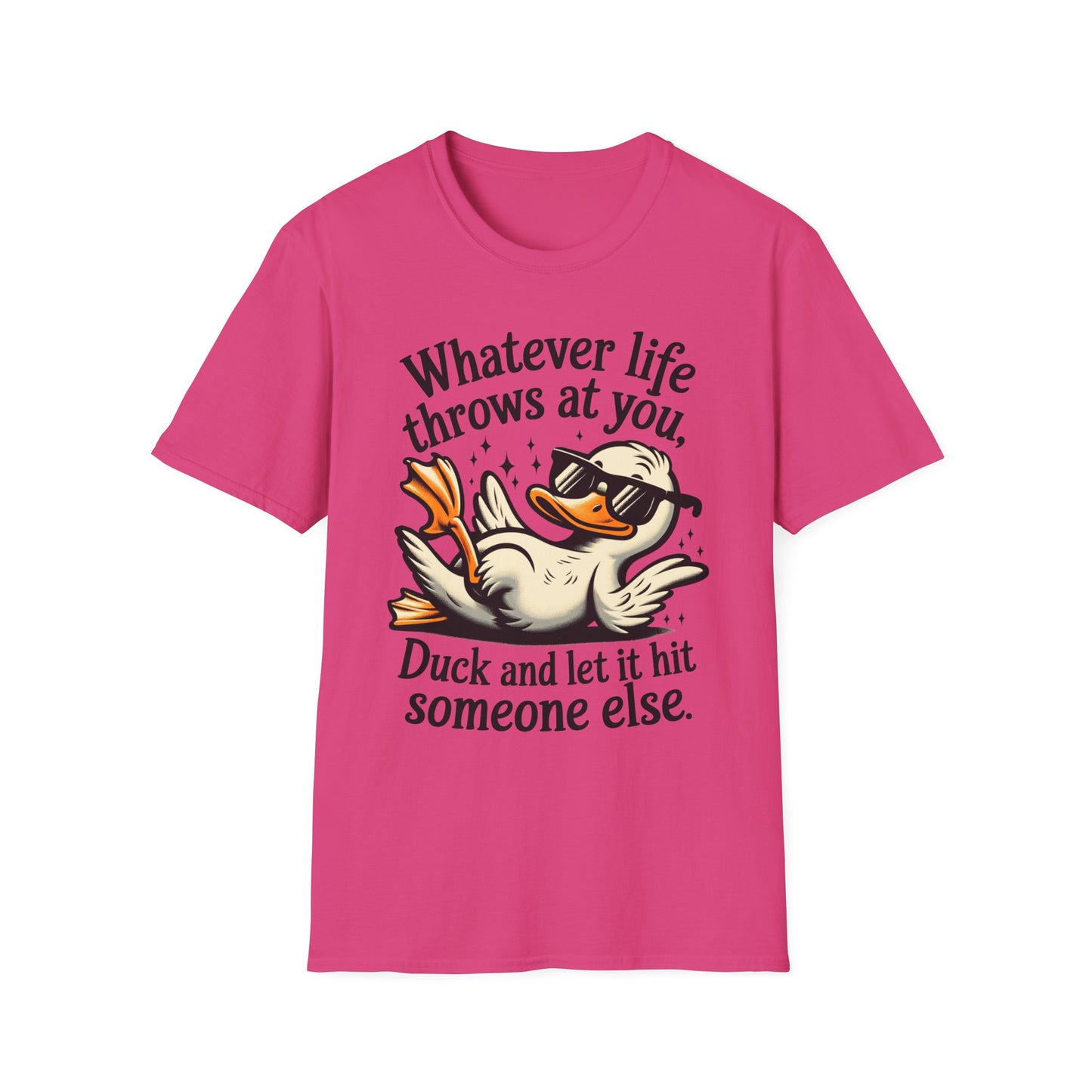 Whimsical Duck Quote T-Shirt, Fun Relaxed Tee, Gift for Nature Lovers, Humor Shirt, Beachwear, Everyday Casual Wear