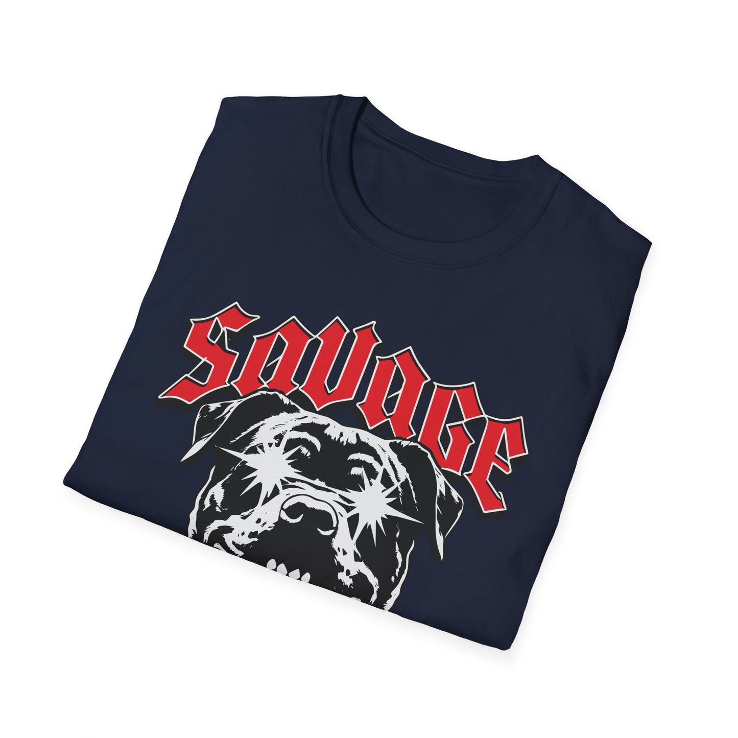 Savage Rottweiler Graphic Tee, Bold T-Shirt for Animal Lovers, Edgy Casual Wear, Gift for Dog Owners, Cool Street Style