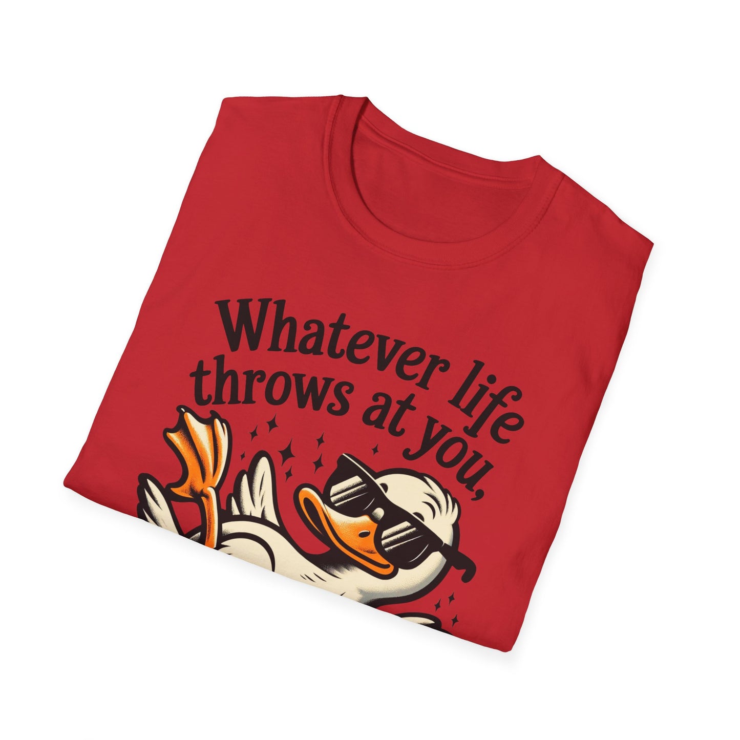 Whimsical Duck Quote T-Shirt, Fun Relaxed Tee, Gift for Nature Lovers, Humor Shirt, Beachwear, Everyday Casual Wear