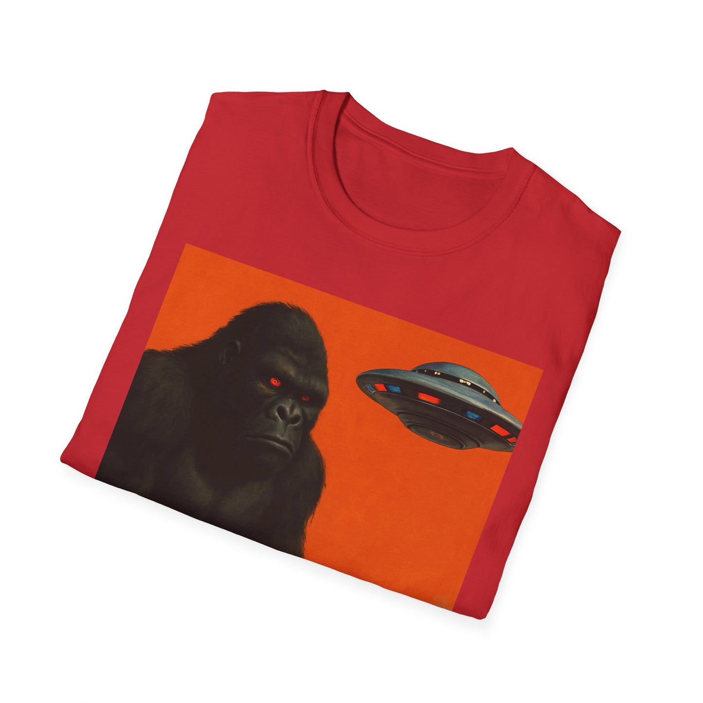 Vintage Monster Mash Tee, Unisex Retro Graphic Shirt, Alien and Gorilla Print, Fun Gift for Nerds, Sci-Fi Enthusiasts, Unisex T-Shirt