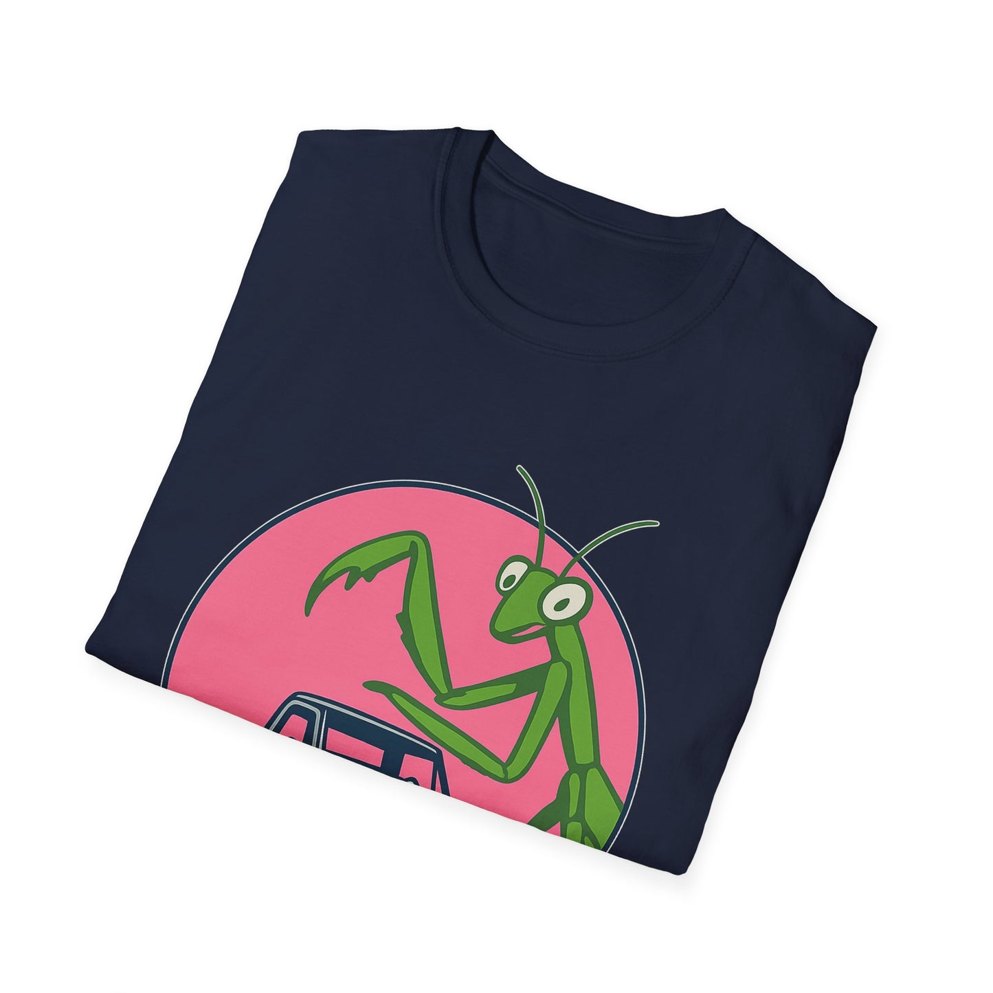 Giant Mantis T-Shirt, Unisex Softstyle Tee, Insect Lover Gift, Car Enthusiast Apparel, Wild Nature Shirt, Fun Graphic Tee