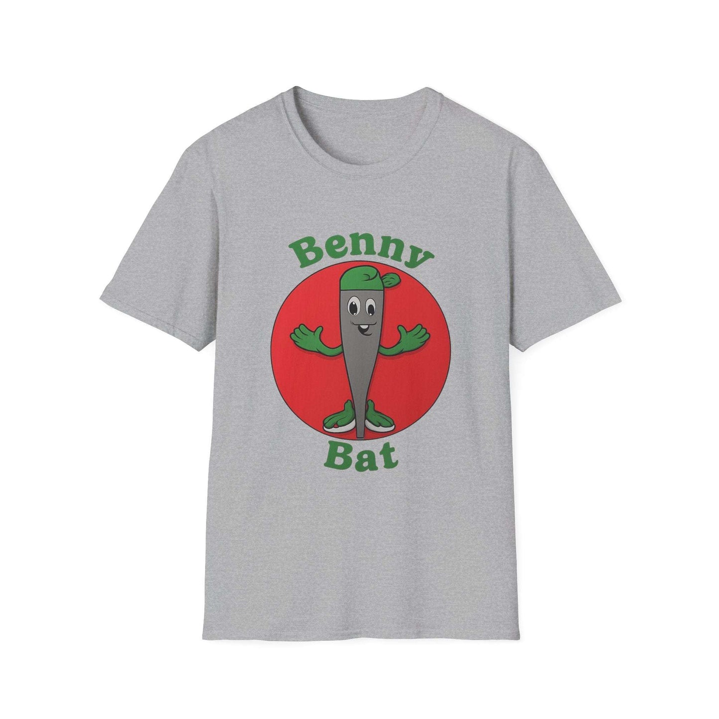 Benny Bat Unisex Softstyle T-Shirt - Fun Graphic Tee for Kids, Perfect for Parties, Birthdays, and Everyday Wear, Cute Apparel, Gift Idea