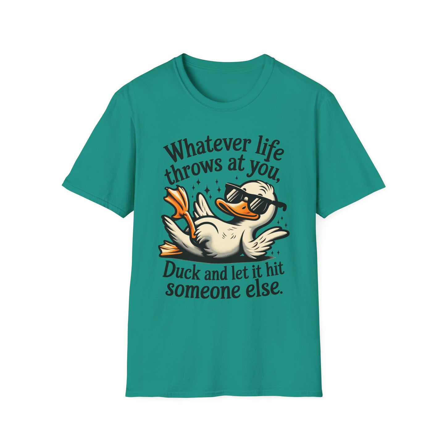 Whimsical Duck Quote T-Shirt, Fun Relaxed Tee, Gift for Nature Lovers, Humor Shirt, Beachwear, Everyday Casual Wear