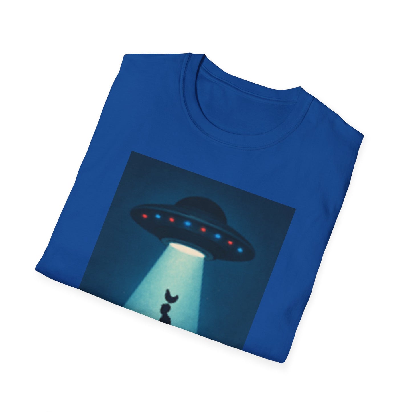 Cow Abduction Unisex T-Shirt, Fun Casual Tee, Unique Graphic Shirt, Quirky Gift Idea, Sci-Fi Humor Apparel