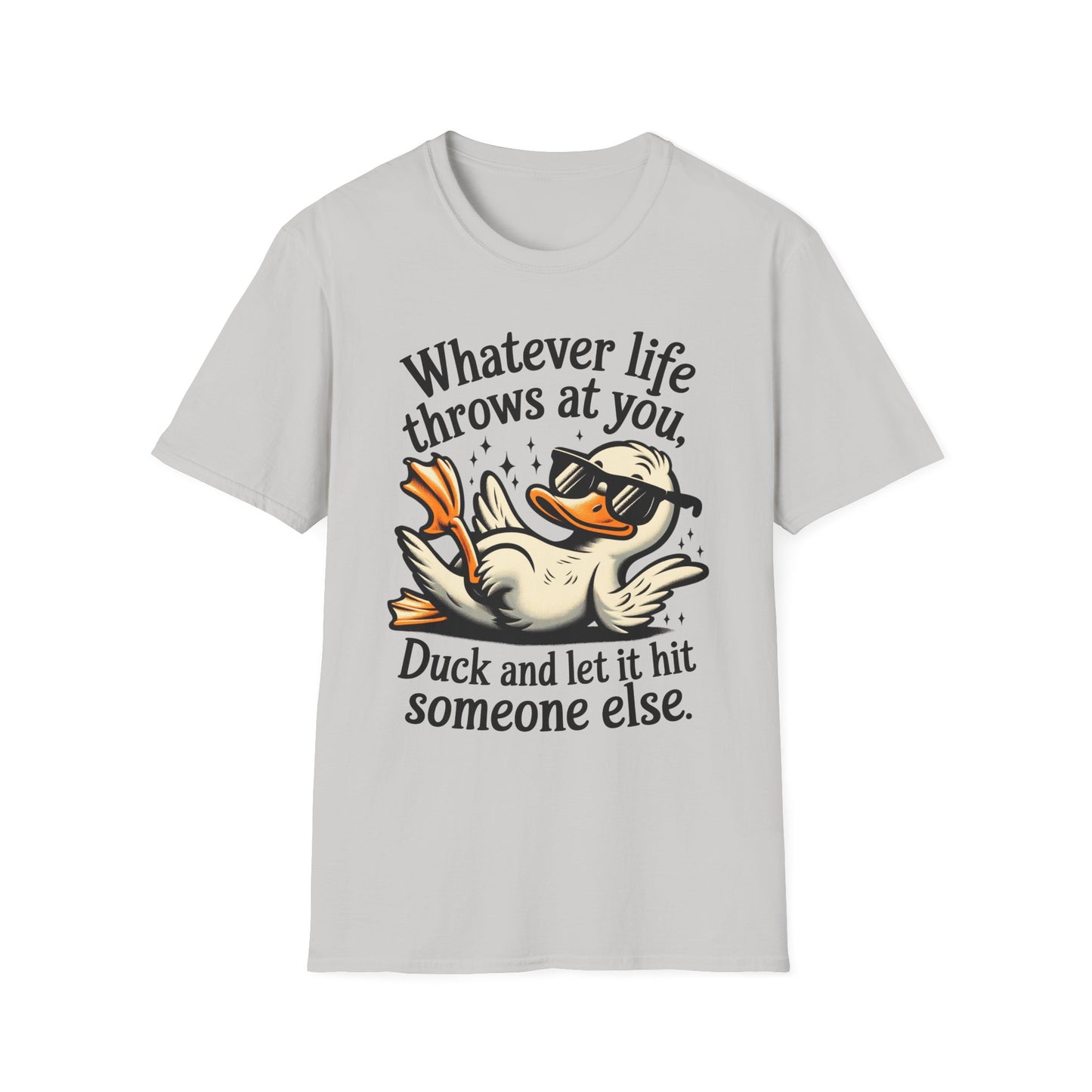 Whimsical Duck Quote T-Shirt, Fun Relaxed Tee, Gift for Nature Lovers, Humor Shirt, Beachwear, Everyday Casual Wear