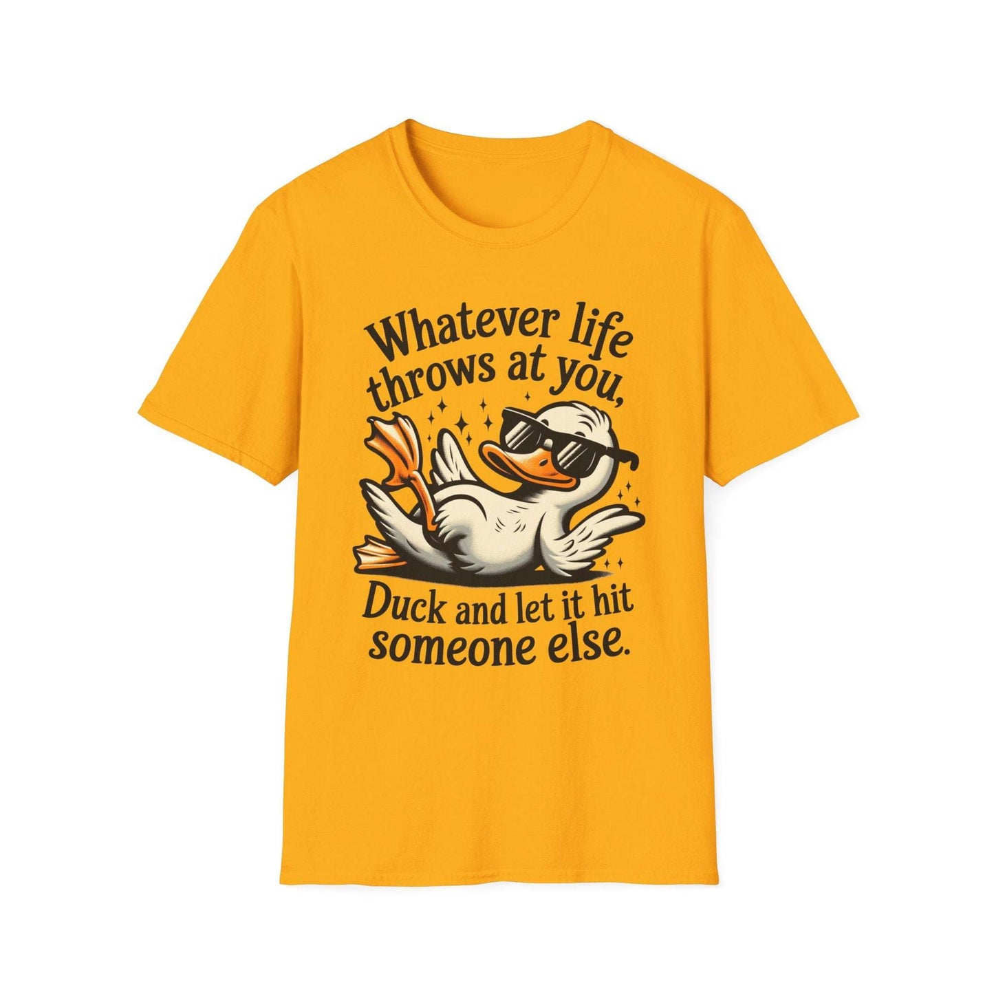 Whimsical Duck Quote T-Shirt, Fun Relaxed Tee, Gift for Nature Lovers, Humor Shirt, Beachwear, Everyday Casual Wear