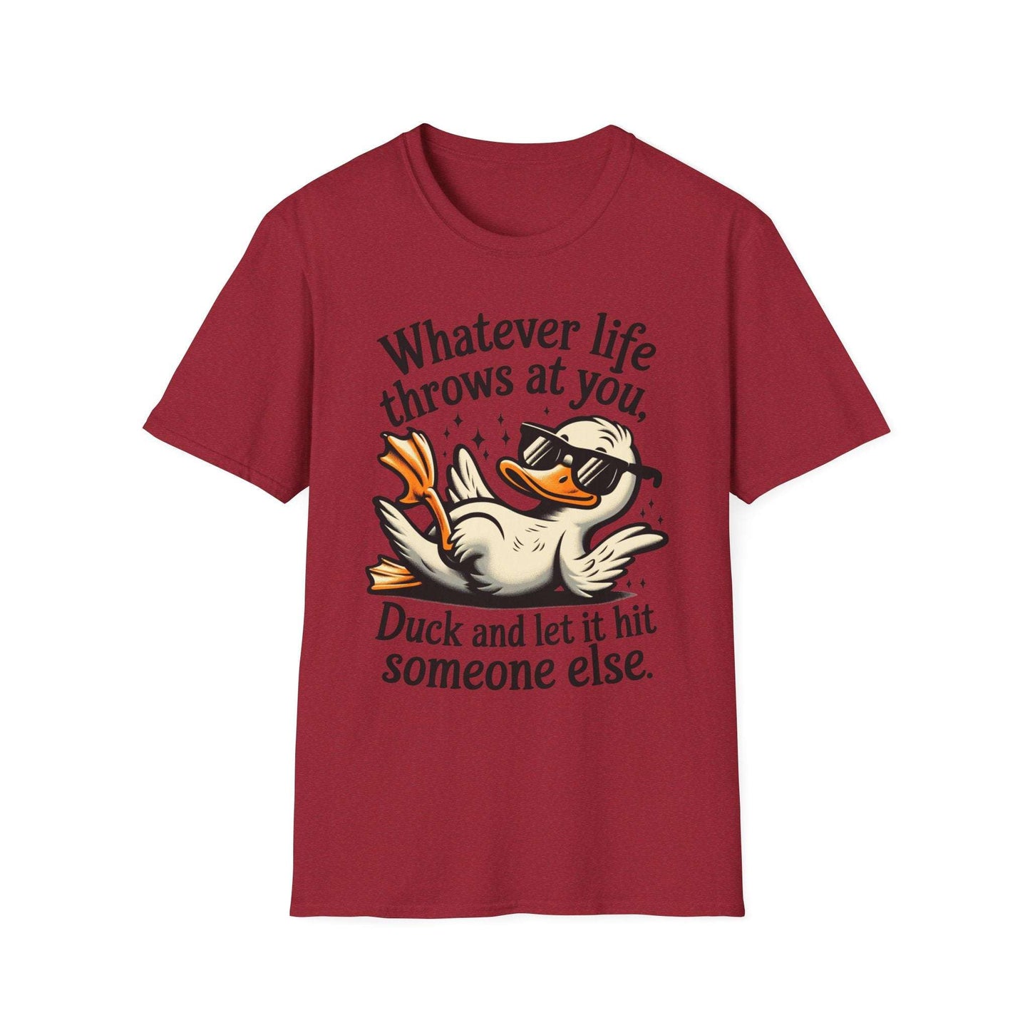 Whimsical Duck Quote T-Shirt, Fun Relaxed Tee, Gift for Nature Lovers, Humor Shirt, Beachwear, Everyday Casual Wear