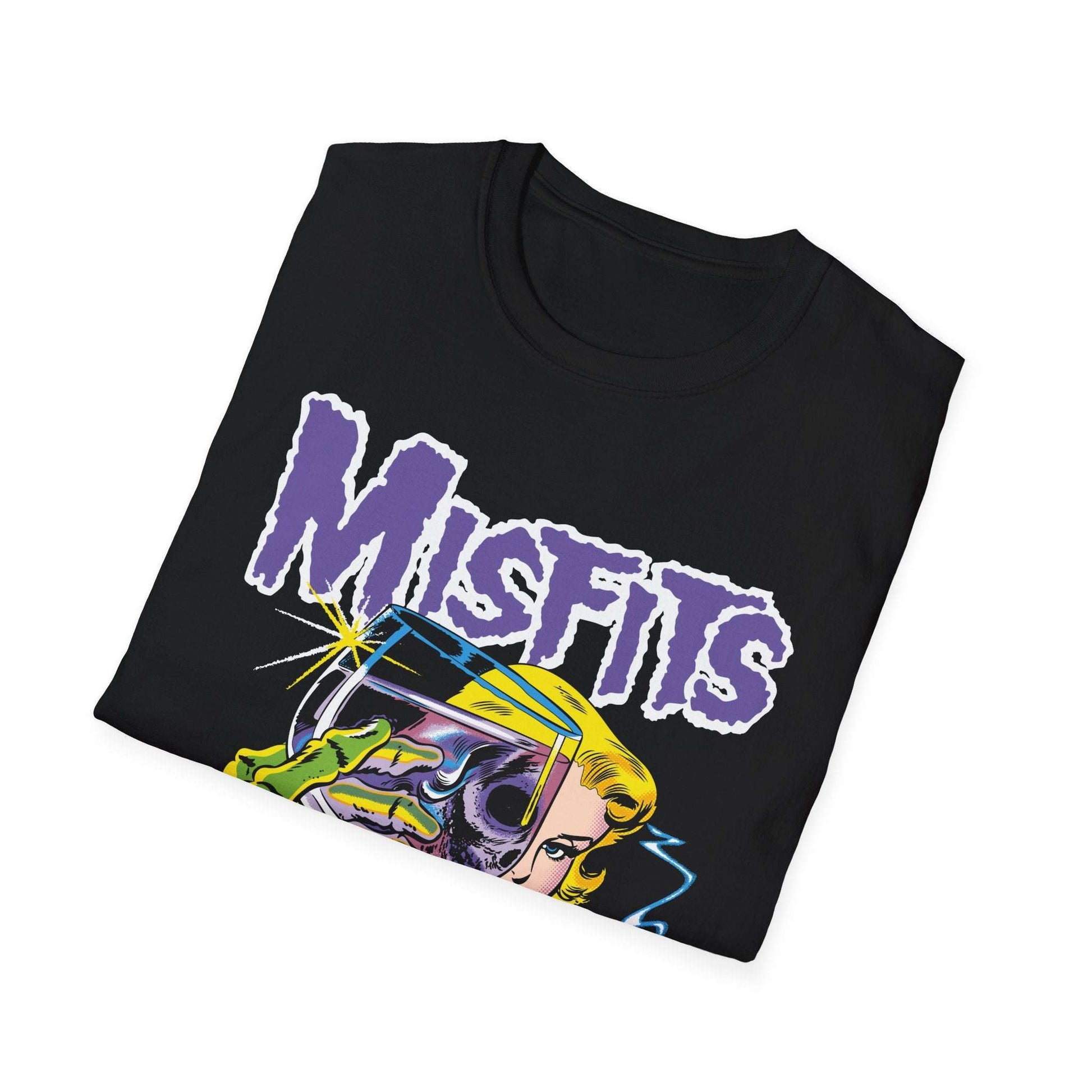 Misfits Graphic T-Shirt, Unisex Softstyle Tee, Vintage Aesthetic Shirt, Casual Streetwear, Alternative Fashion Top, Gift for Music Lovers