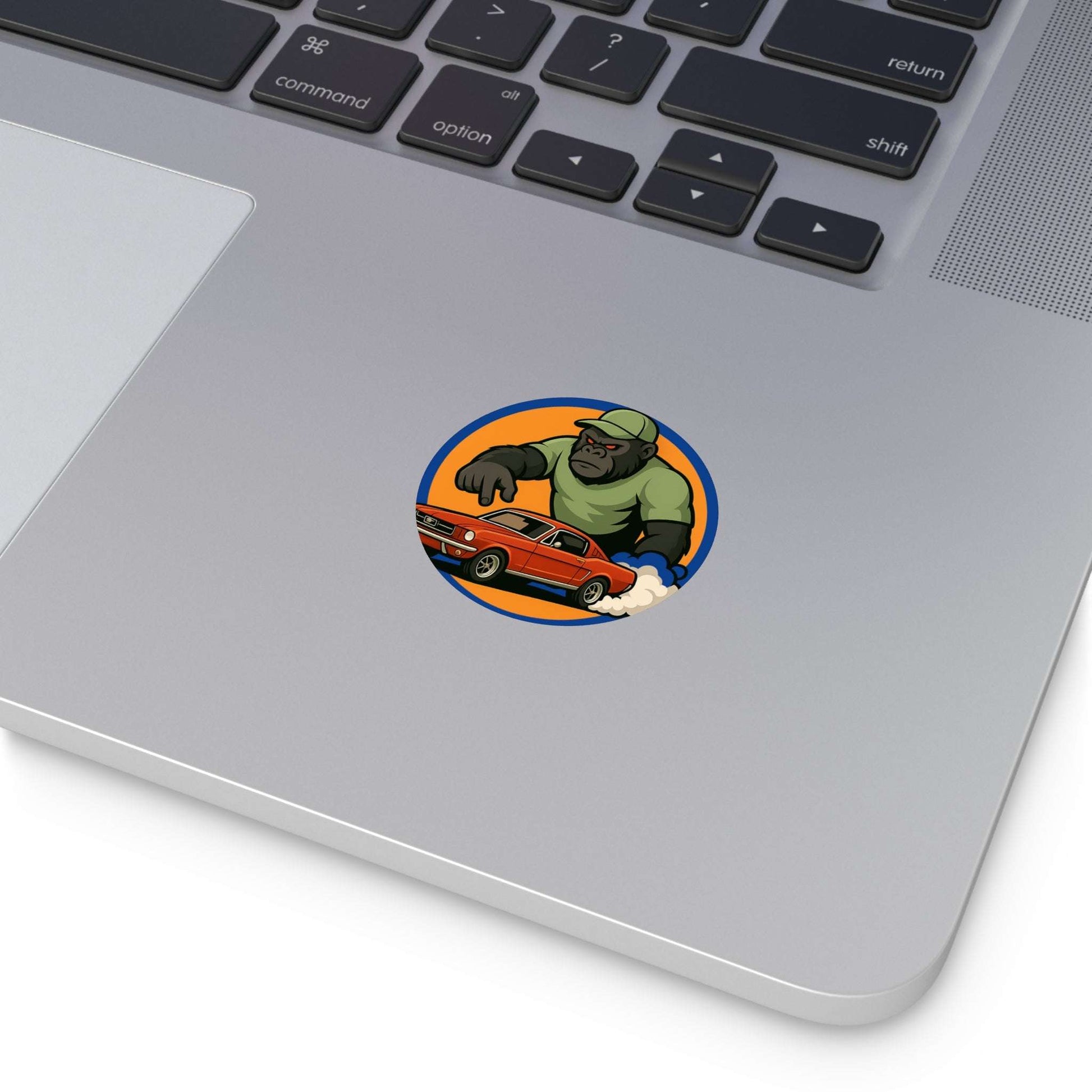 Gorilla Car Vinyl Stickers, Fun Car Decor, Reusable Stickers, Gift for Car Lovers, Cool Wall Art, Racing Theme