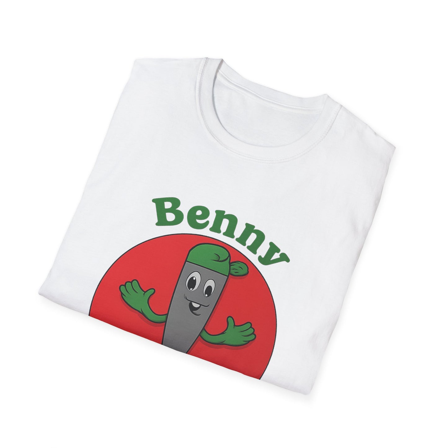 Benny Bat Unisex Softstyle T-Shirt - Fun Graphic Tee for Kids, Perfect for Parties, Birthdays, and Everyday Wear, Cute Apparel, Gift Idea