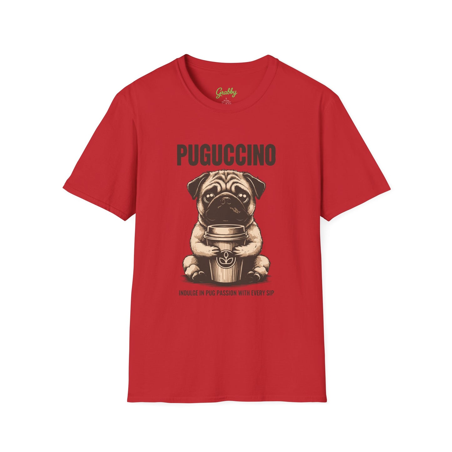Pug Coffee Lover T-Shirt, Funny Dog Tee, Gift for Pet Owners, Casual Wear, Cute Shirt for Coffee Lovers, Unisex Softstyle Tee