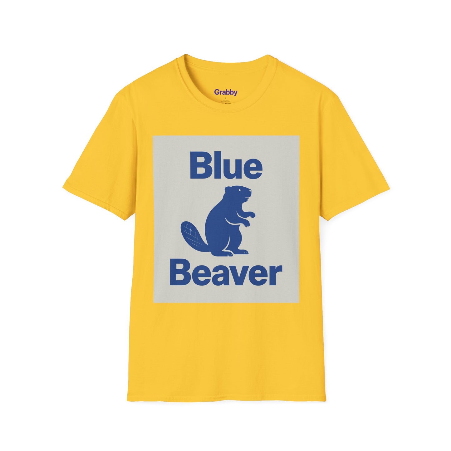 Blue Beaver Unisex Softstyle T-Shirt, Casual Wear, Great for Gifts, Nature Lovers, Wildlife Enthusiasts, Fun Shirt for Any Occasion