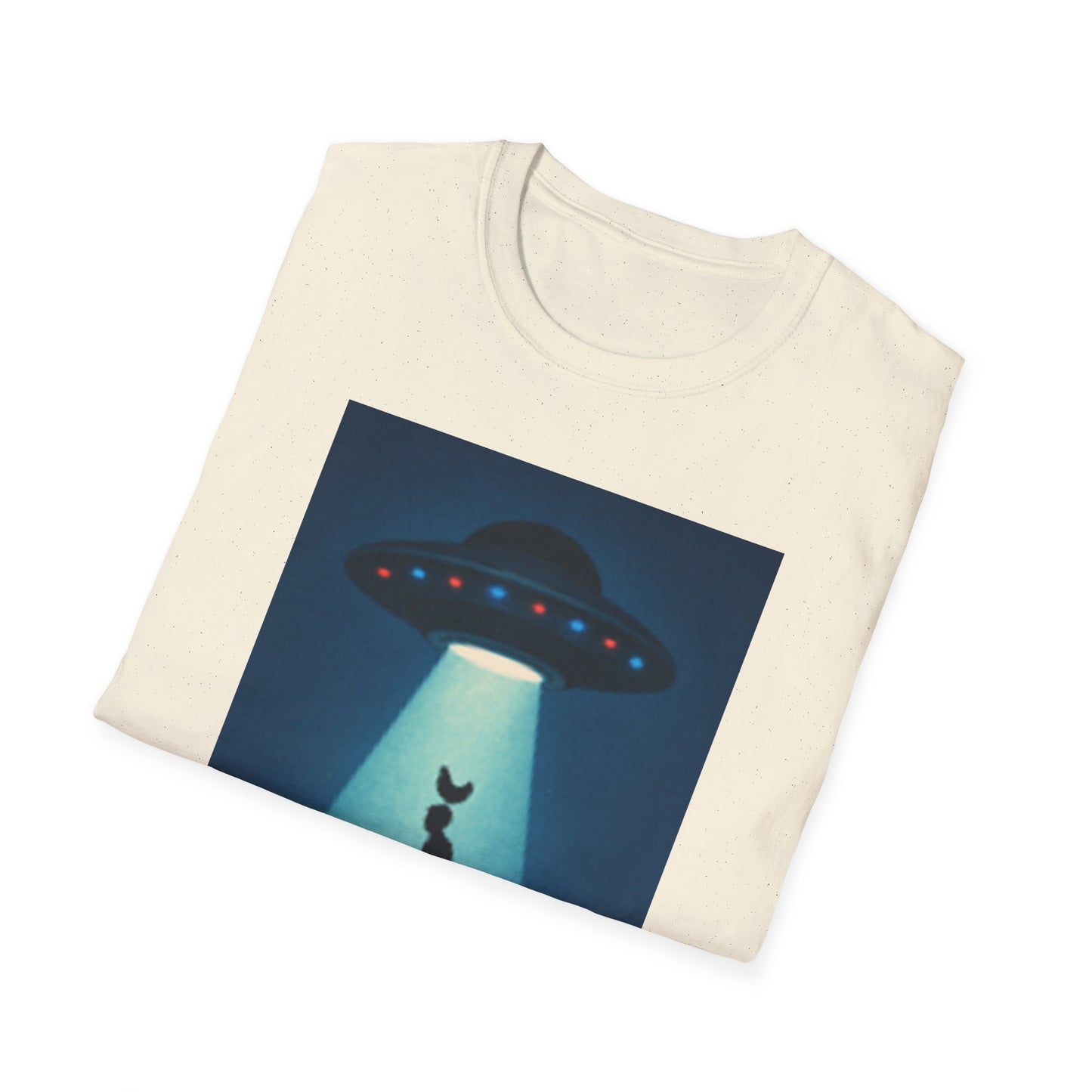 Cow Abduction Unisex T-Shirt, Fun Casual Tee, Unique Graphic Shirt, Quirky Gift Idea, Sci-Fi Humor Apparel