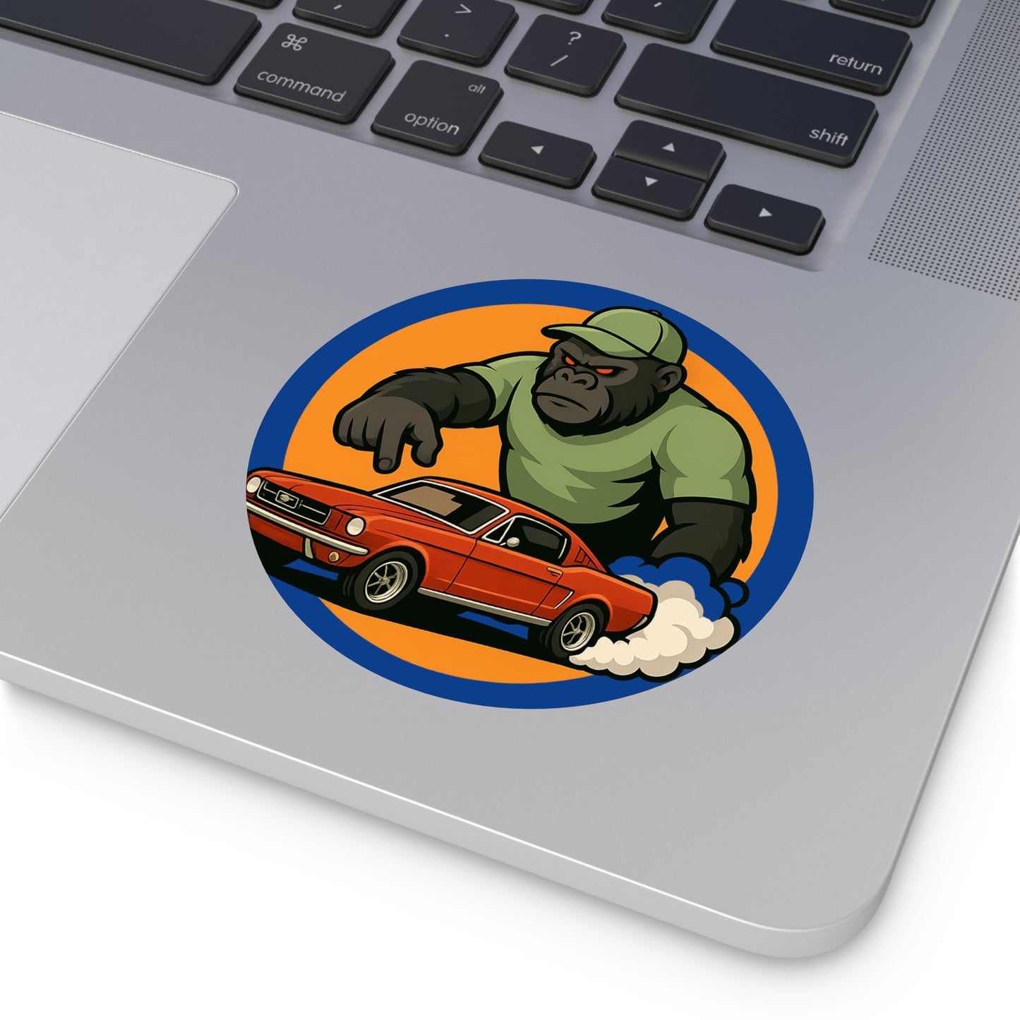 Gorilla Car Vinyl Stickers, Fun Car Decor, Reusable Stickers, Gift for Car Lovers, Cool Wall Art, Racing Theme