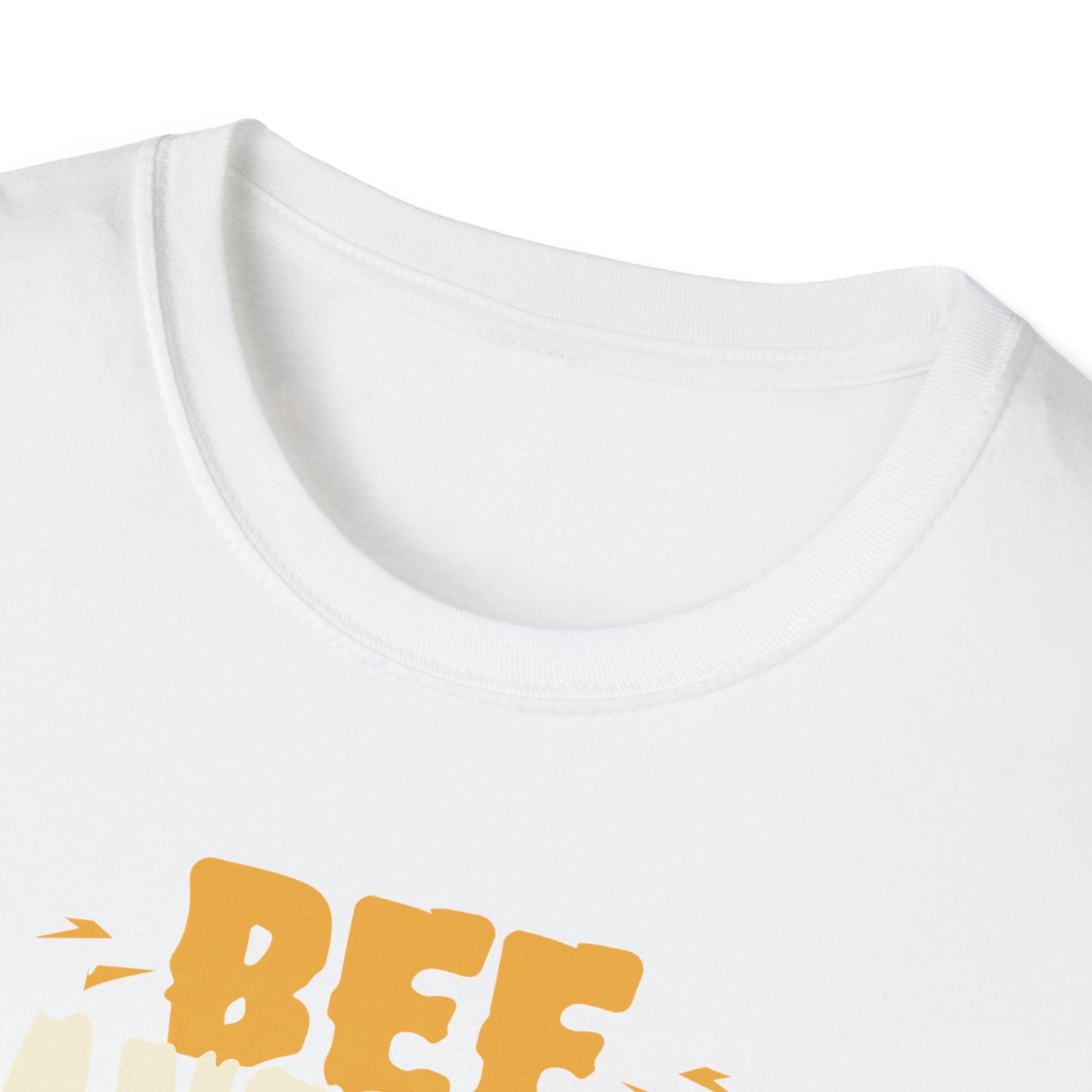 Bee Themed Unisex Softstyle T-Shirt, Fun Graphic Tee, Gift for Bee Lovers, Unique Bee T-Shirt, Casual Wear, Birthday Gift