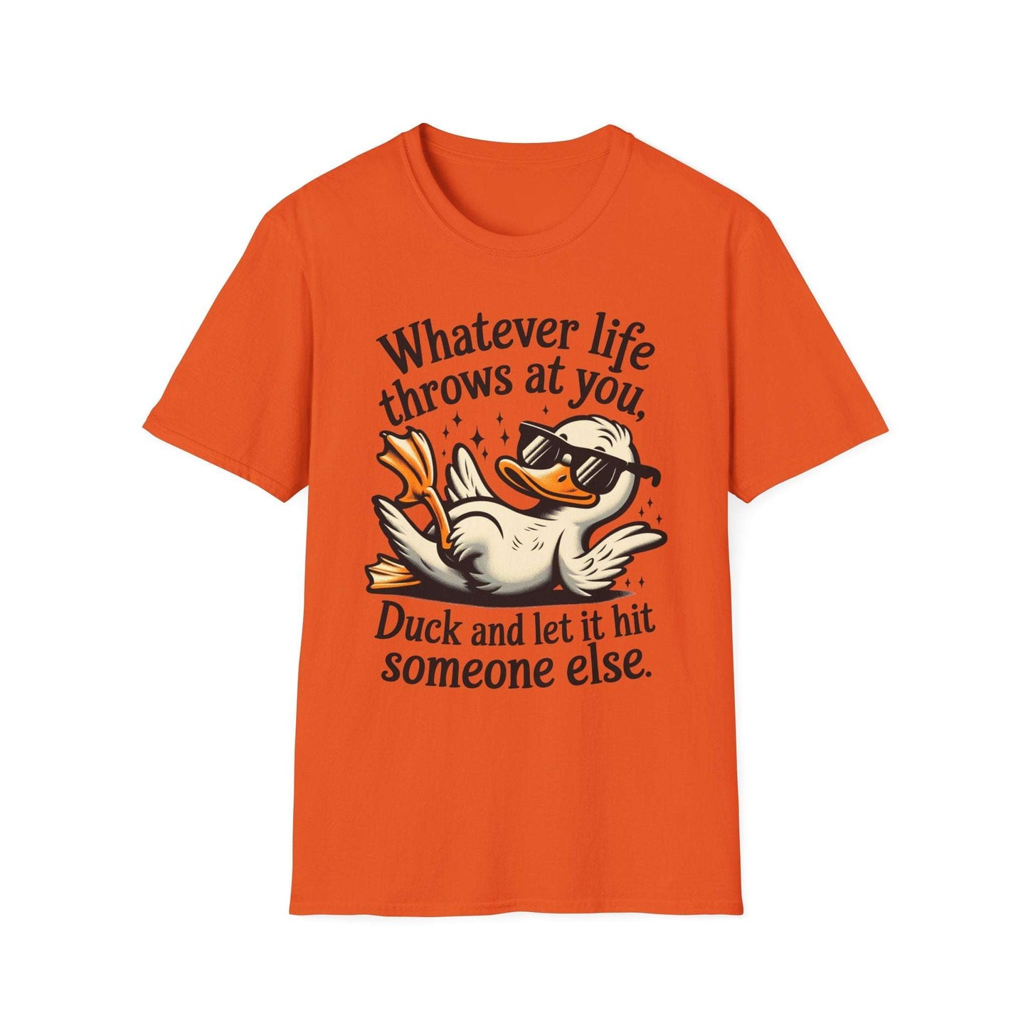 Whimsical Duck Quote T-Shirt, Fun Relaxed Tee, Gift for Nature Lovers, Humor Shirt, Beachwear, Everyday Casual Wear