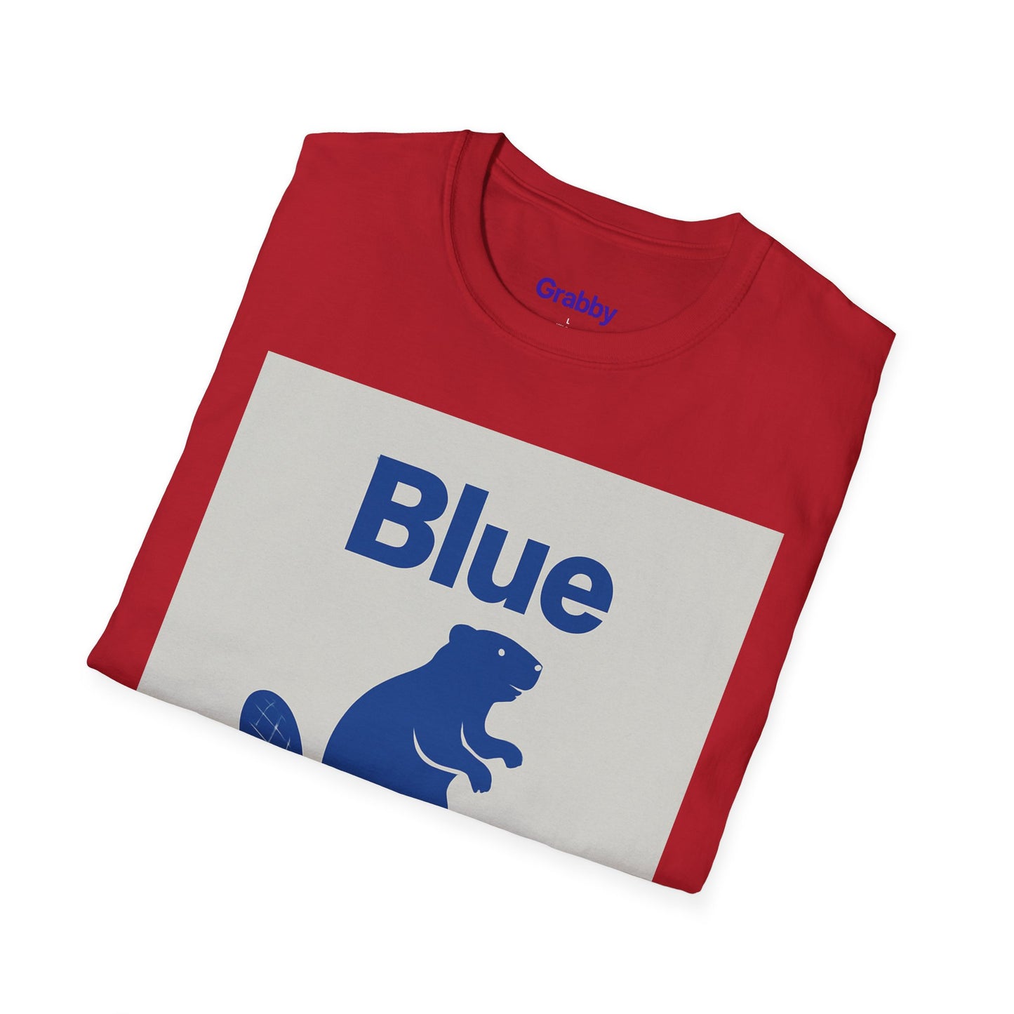 Blue Beaver Unisex Softstyle T-Shirt, Casual Wear, Great for Gifts, Nature Lovers, Wildlife Enthusiasts, Fun Shirt for Any Occasion