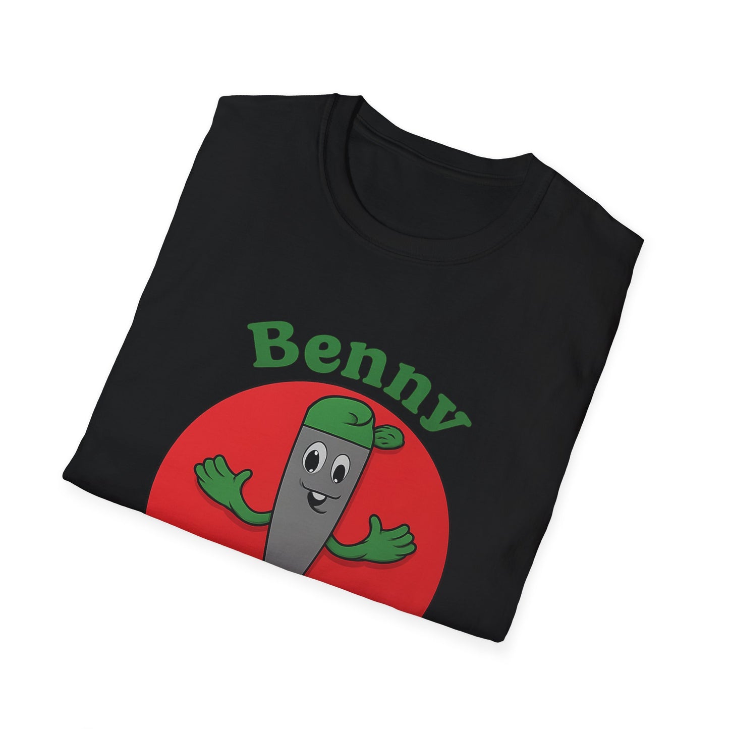 Benny Bat Unisex Softstyle T-Shirt - Fun Graphic Tee for Kids, Perfect for Parties, Birthdays, and Everyday Wear, Cute Apparel, Gift Idea