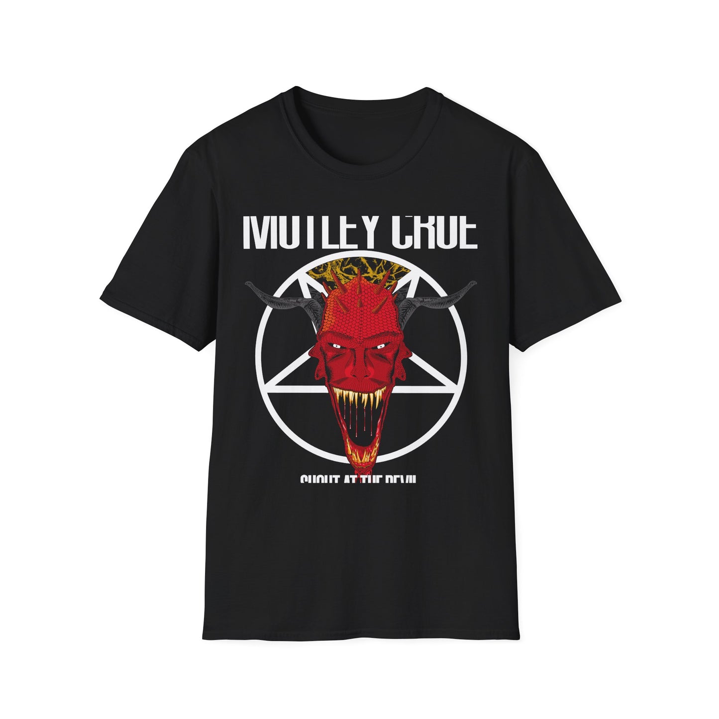 Rock Fan Unisex Softstyle T-Shirt - Motley Crue Eighties Rock Nostalgia Tee