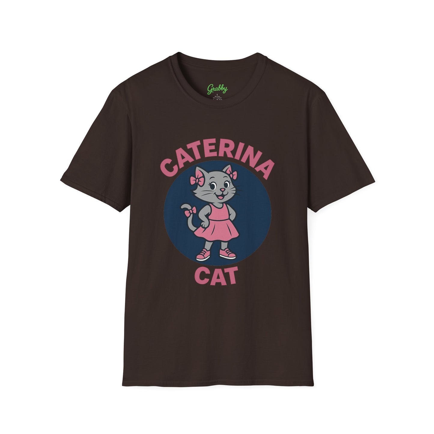 Cute Cat Graphic T-Shirt, Caterina Cat Design, Unisex Tee for Cat Lovers, Birthday Gift, Casual Wear, Animal Lover Shirt