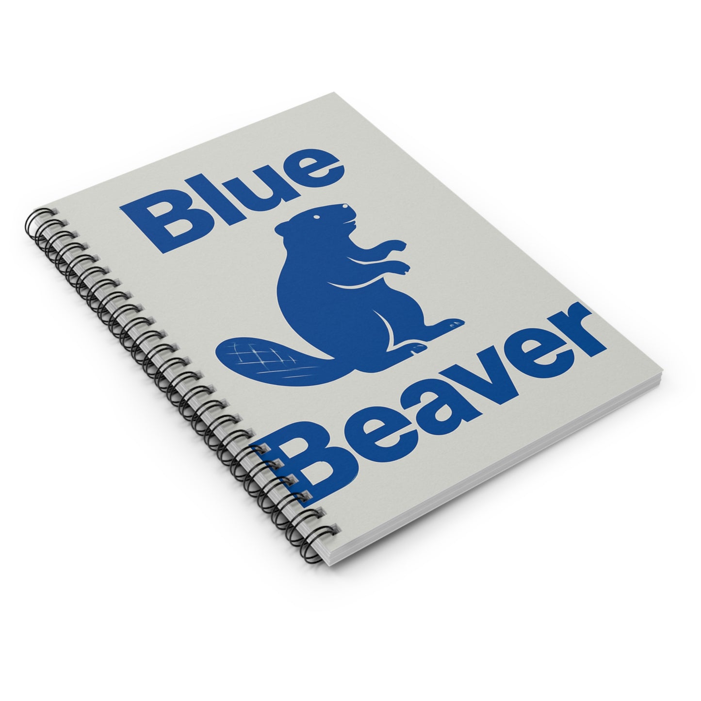 Blue Beaver Spiral Notebook, Cute Notebook, School Supplies, Journaling, Gift for Students, Planner, Back to School