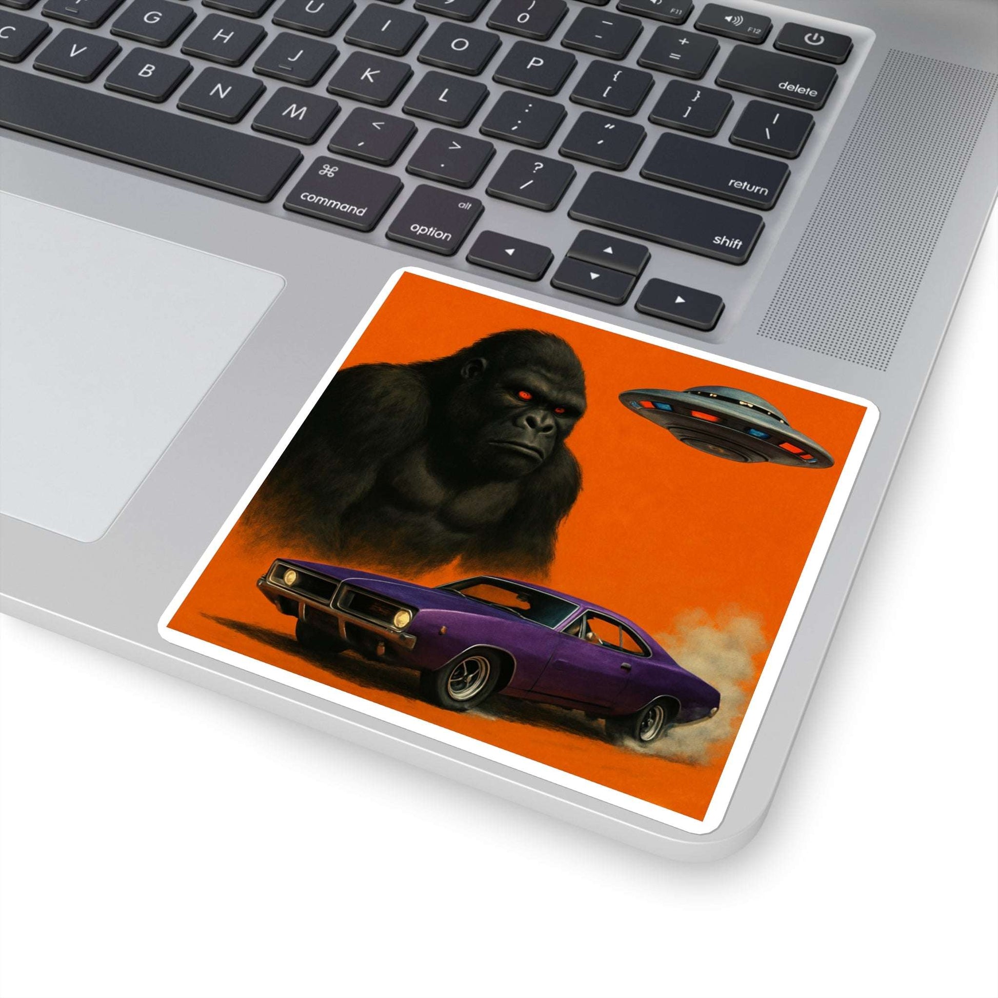 Retro Monster Vibe Square Stickers | Perfect for Laptop, Water Bottles, Scrapbooking, Car Decor, Gift Ideas