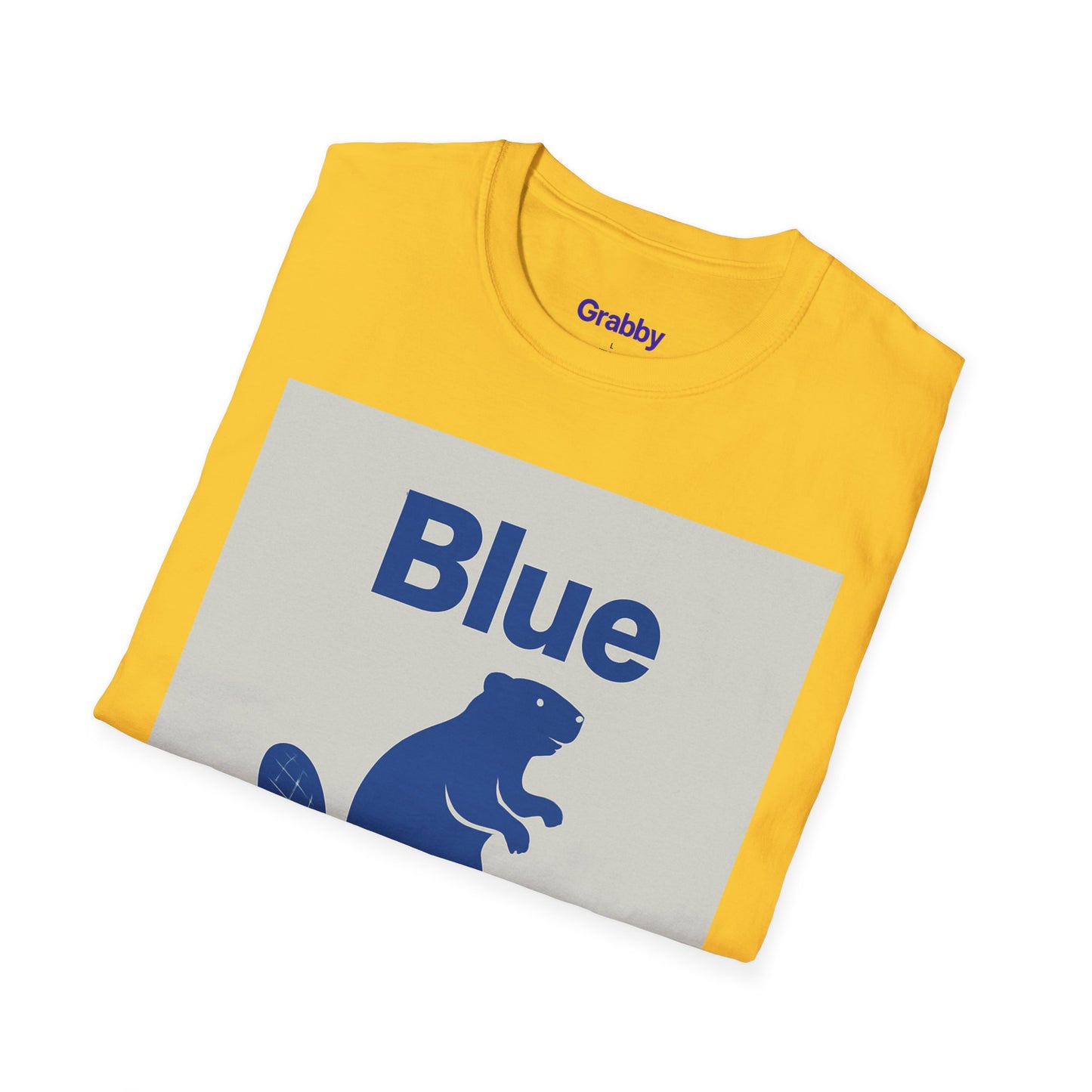 Blue Beaver Unisex Softstyle T-Shirt, Casual Wear, Great for Gifts, Nature Lovers, Wildlife Enthusiasts, Fun Shirt for Any Occasion