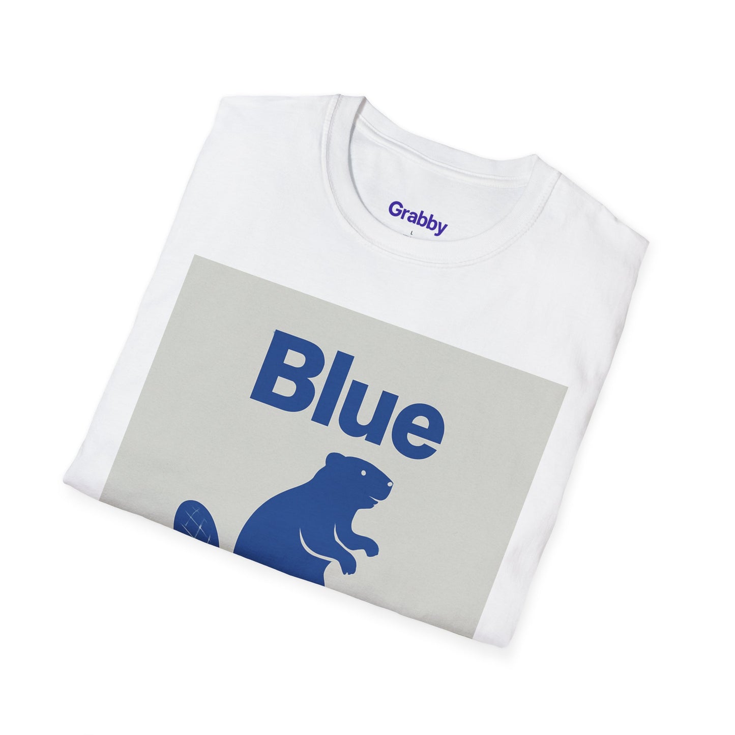Blue Beaver Unisex Softstyle T-Shirt, Casual Wear, Great for Gifts, Nature Lovers, Wildlife Enthusiasts, Fun Shirt for Any Occasion