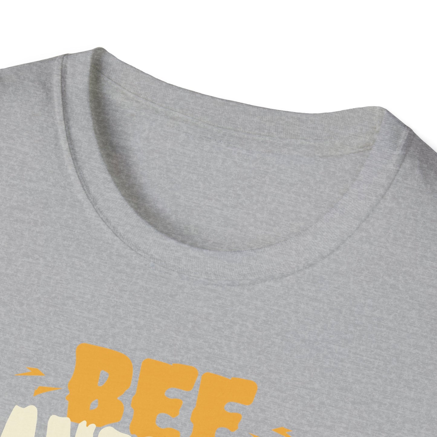 Bee Themed Unisex Softstyle T-Shirt, Fun Graphic Tee, Gift for Bee Lovers, Unique Bee T-Shirt, Casual Wear, Birthday Gift