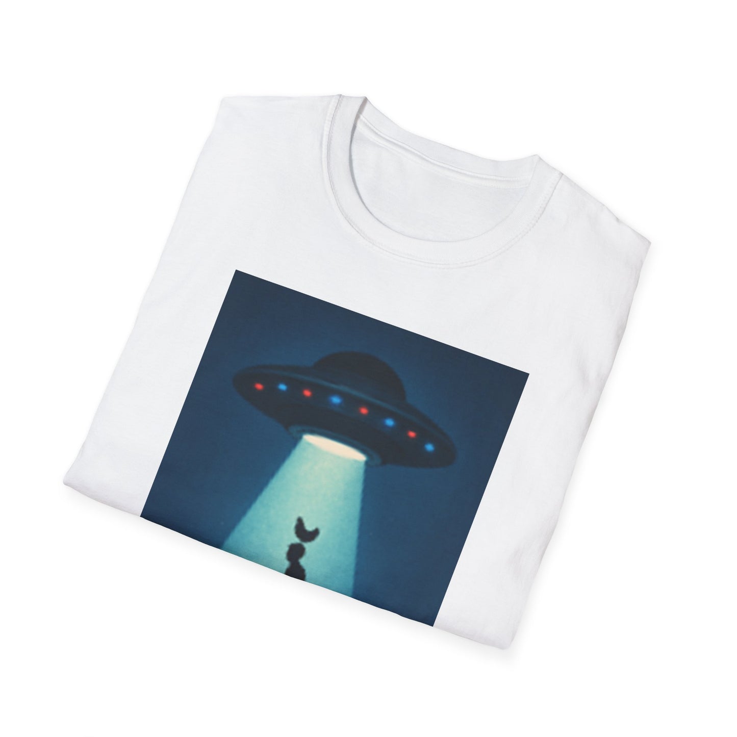 Cow Abduction Unisex T-Shirt, Fun Casual Tee, Unique Graphic Shirt, Quirky Gift Idea, Sci-Fi Humor Apparel