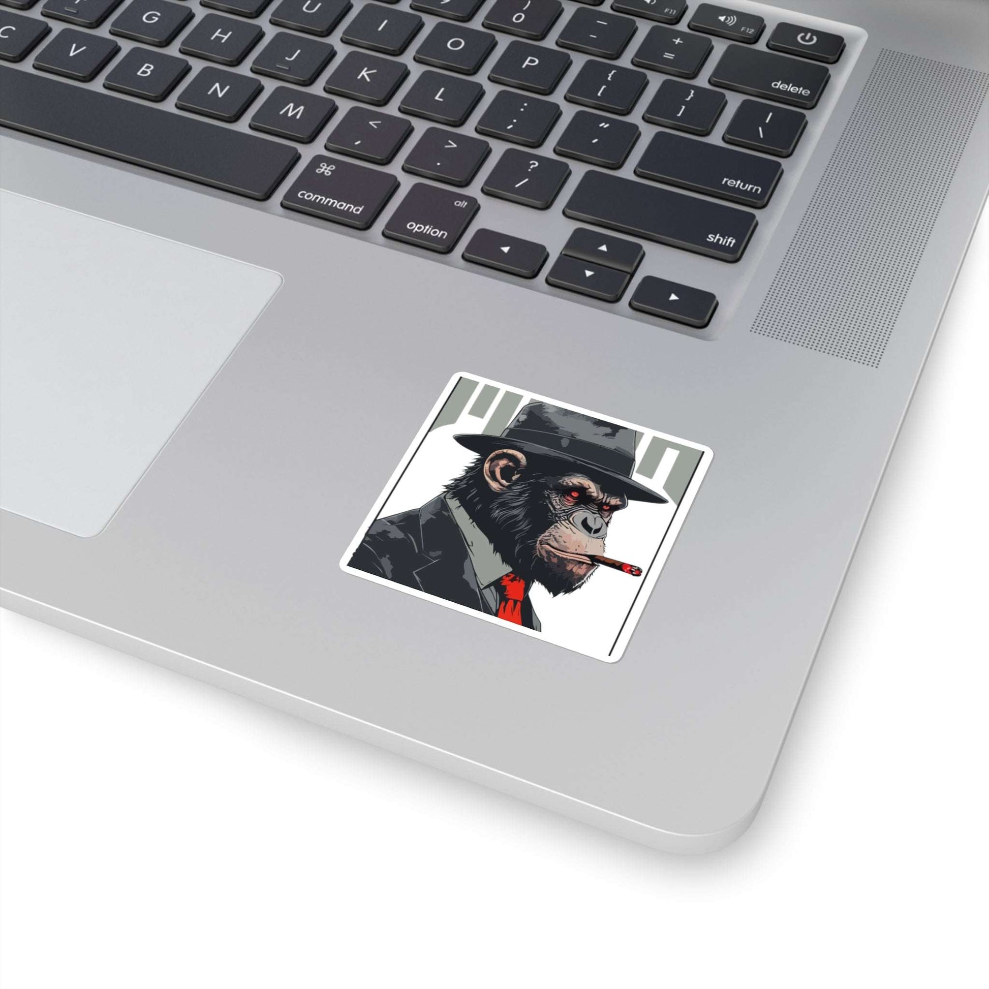 Chimpanzee Smoking Cigar Square Sticker