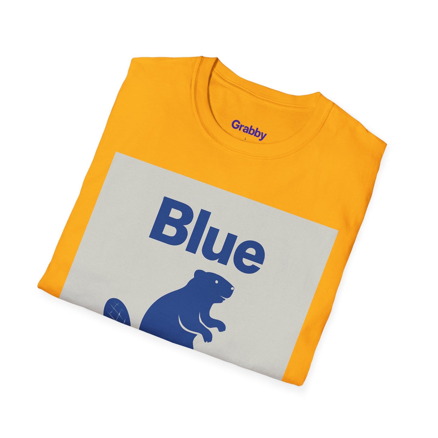 Blue Beaver Unisex Softstyle T-Shirt, Casual Wear, Great for Gifts, Nature Lovers, Wildlife Enthusiasts, Fun Shirt for Any Occasion