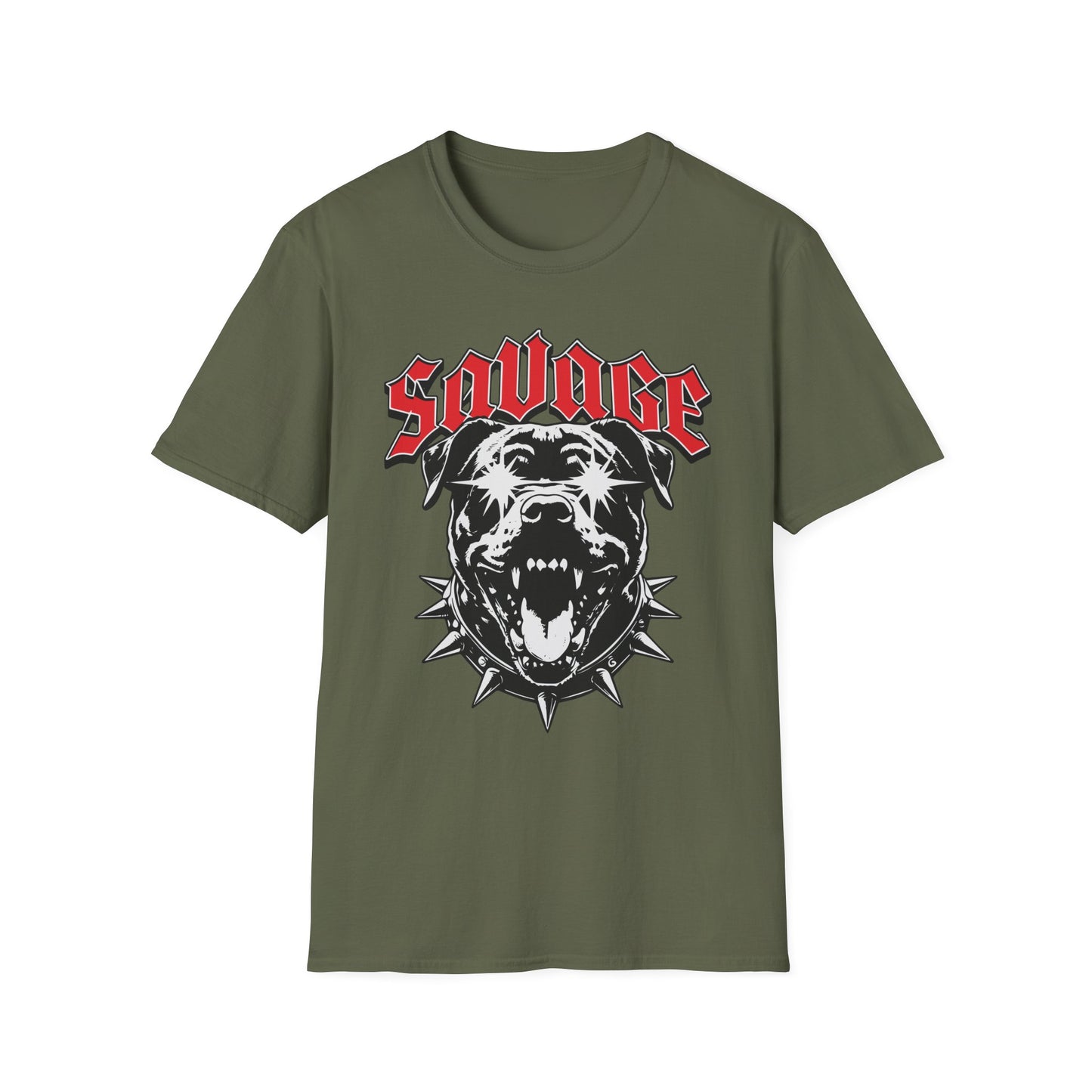Savage Rottweiler Graphic Tee, Bold T-Shirt for Animal Lovers, Edgy Casual Wear, Gift for Dog Owners, Cool Street Style