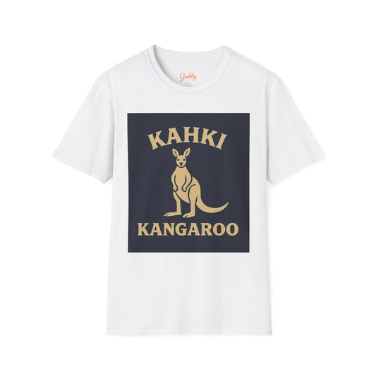Kahki Kangaroo T-Shirt, Softstyle Tee, Unisex Apparel, Perfect Gift for Animal Lovers, Casual Wear, Birthday Gift
