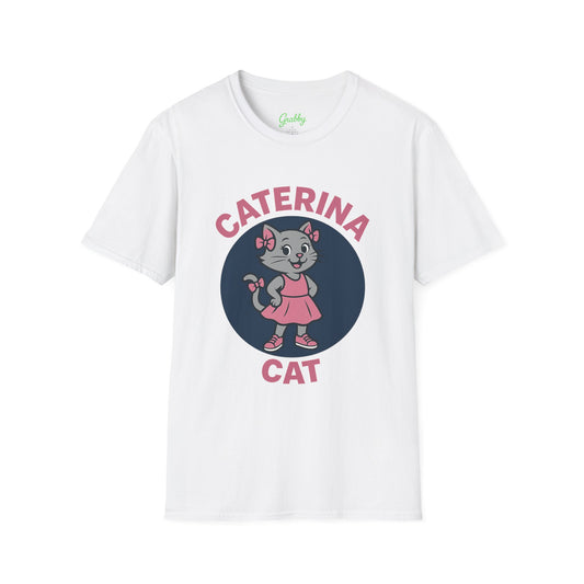 Cute Cat Graphic T-Shirt, Caterina Cat Design, Unisex Tee for Cat Lovers, Birthday Gift, Casual Wear, Animal Lover Shirt
