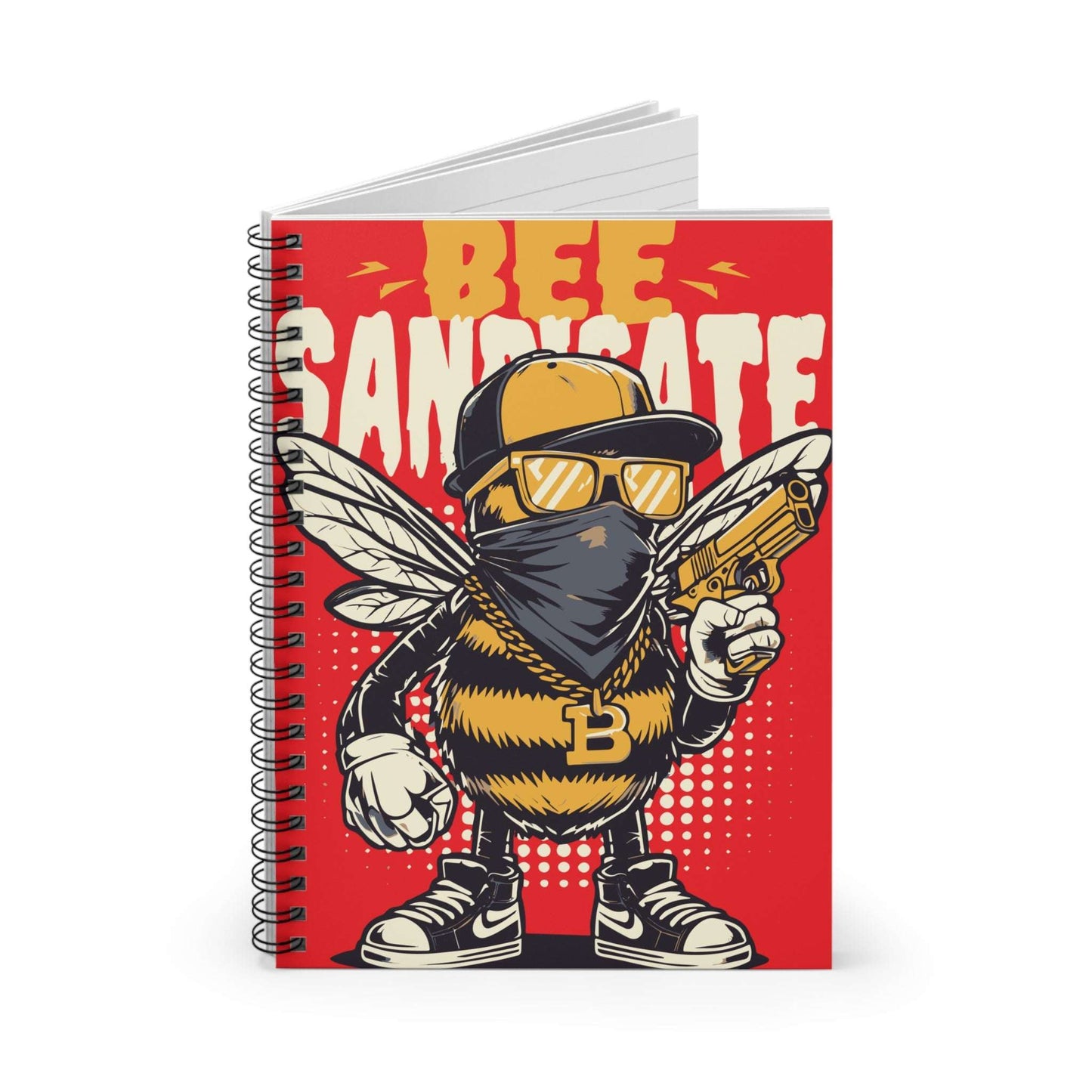 Street Art Spiral Notebook - Bee Gangsta, Cool Notebook for Students, Unique Journal Gift, Urban Style Sketchbook, Graffiti-Inspired [...]