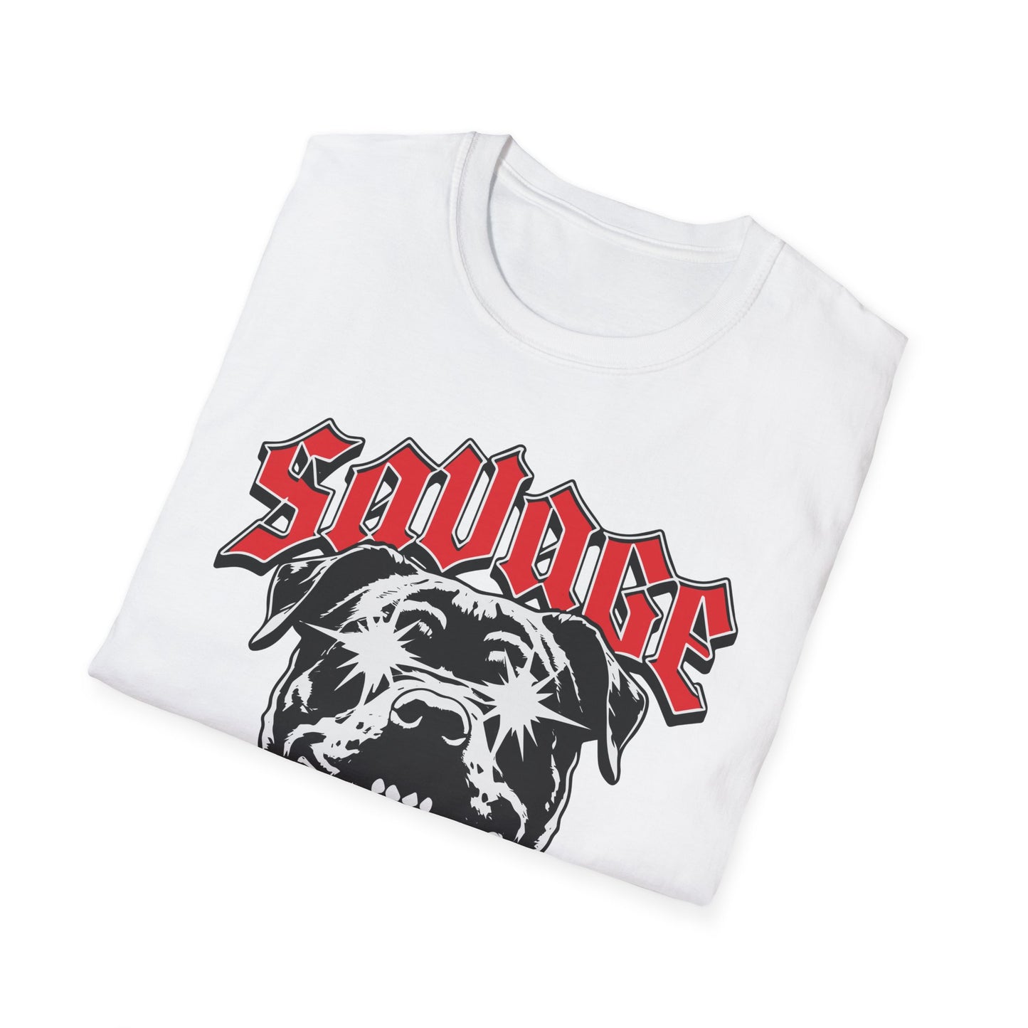 Savage Rottweiler Graphic Tee, Bold T-Shirt for Animal Lovers, Edgy Casual Wear, Gift for Dog Owners, Cool Street Style