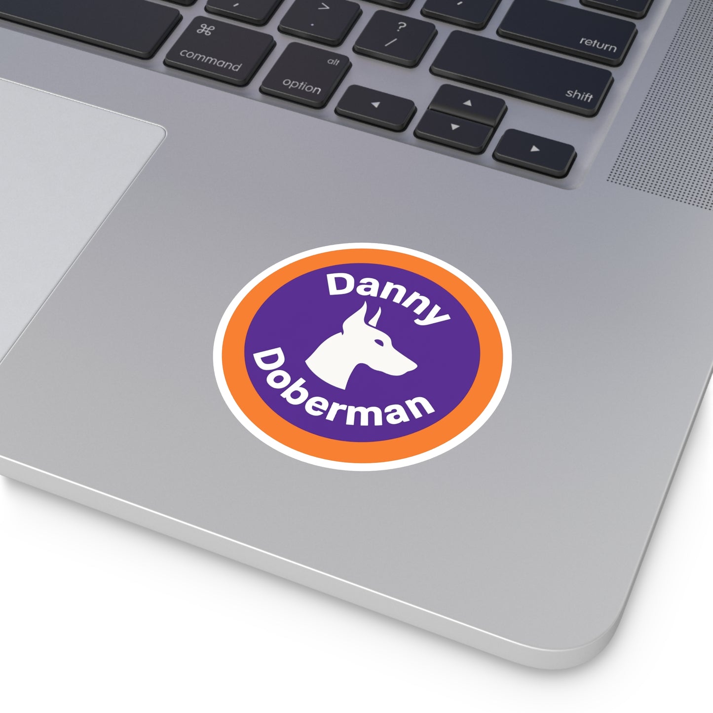 Custom Doberman Dog Round Stickers, Dog Lover Gift, Pet Owner Decal, Laptop Stickers, Indoor Outdoor Decoration