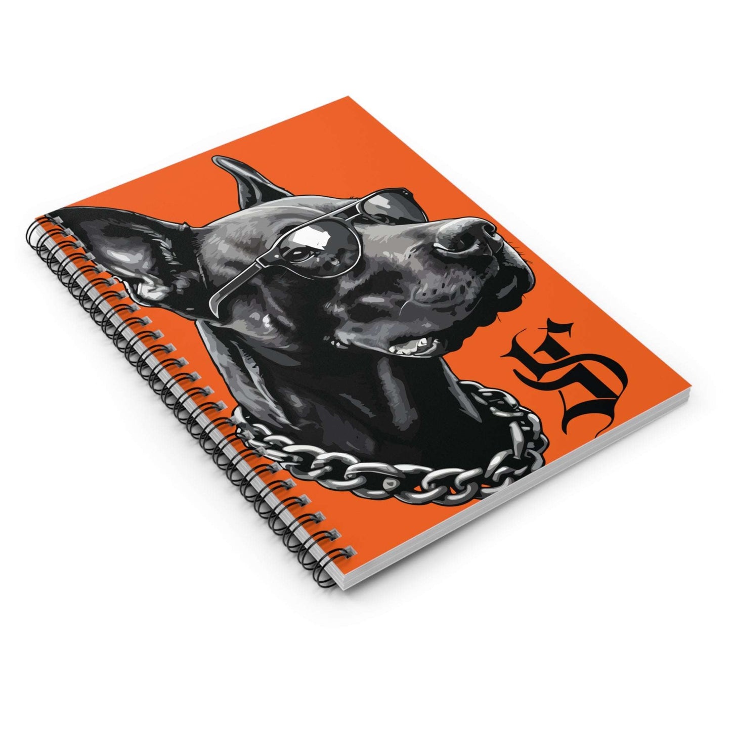 Cool Dog Spiral Notebook - Ruled Line, Cartoon Pet Journal, Dog Lover's Gift, School Supplies, Stationery