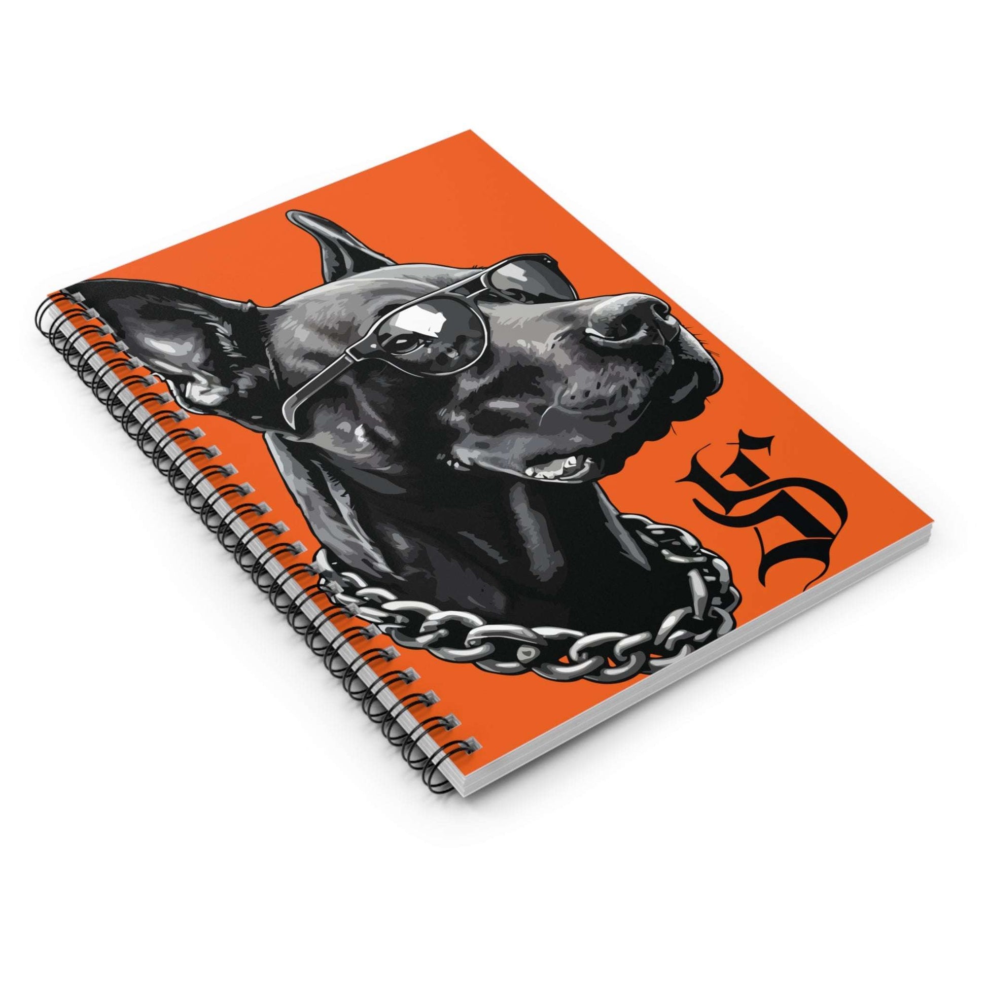 Cool Dog Spiral Notebook - Ruled Line, Cartoon Pet Journal, Dog Lover's Gift, School Supplies, Stationery