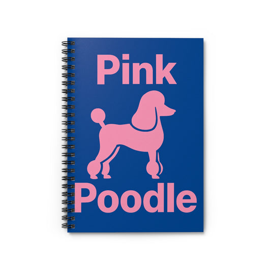 Cute Pink Poodle Spiral Notebook, Journal for Dog Lovers, Gift for Pet Owners, School Supplies, Stationery for Writers