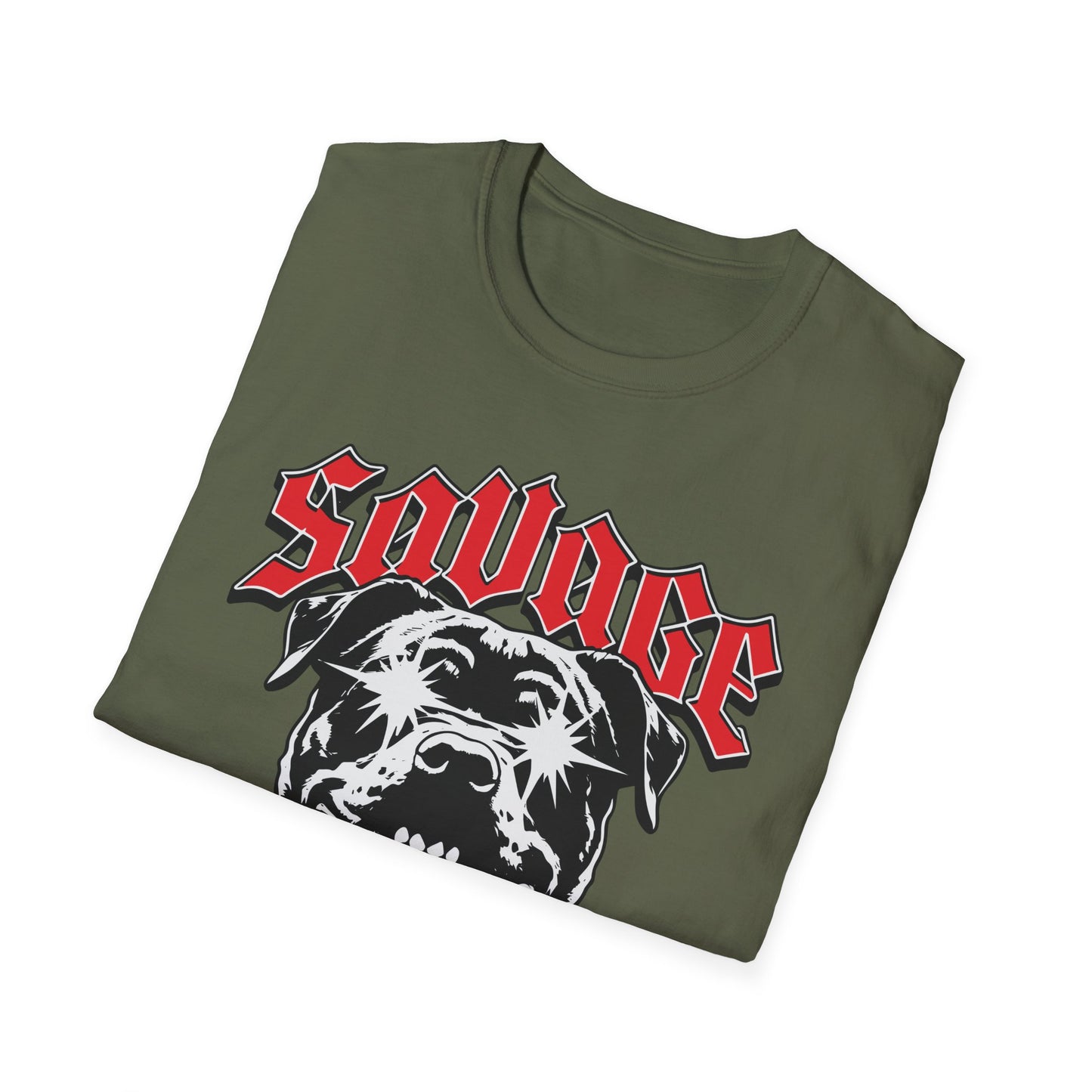 Savage Rottweiler Graphic Tee, Bold T-Shirt for Animal Lovers, Edgy Casual Wear, Gift for Dog Owners, Cool Street Style
