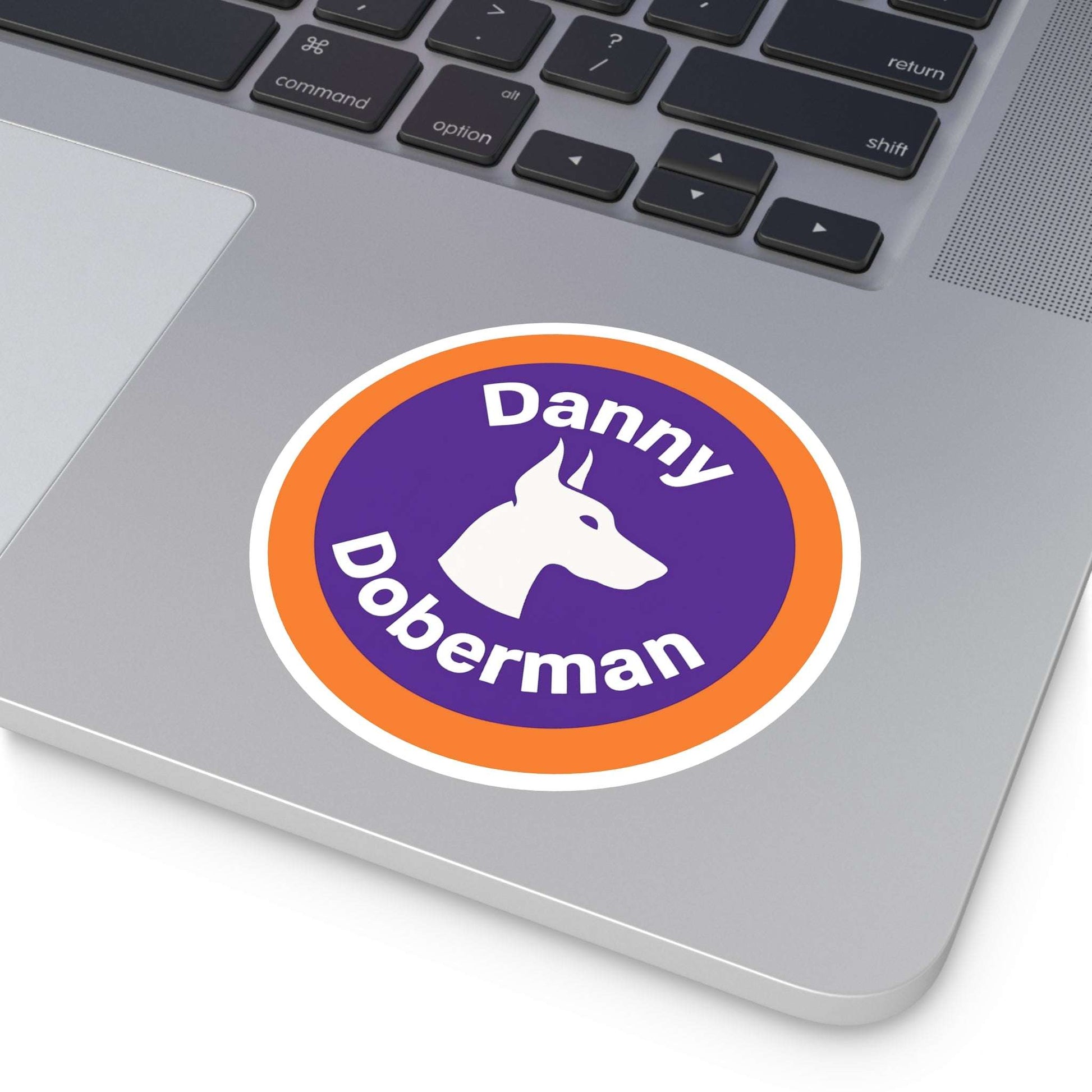 Custom Doberman Dog Round Stickers, Dog Lover Gift, Pet Owner Decal, Laptop Stickers, Indoor Outdoor Decoration