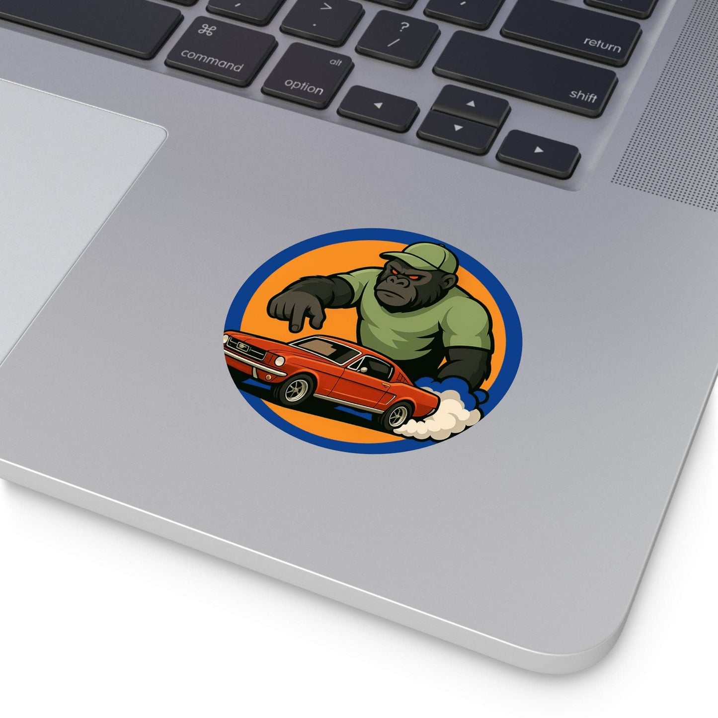 Gorilla Car Vinyl Stickers, Fun Car Decor, Reusable Stickers, Gift for Car Lovers, Cool Wall Art, Racing Theme