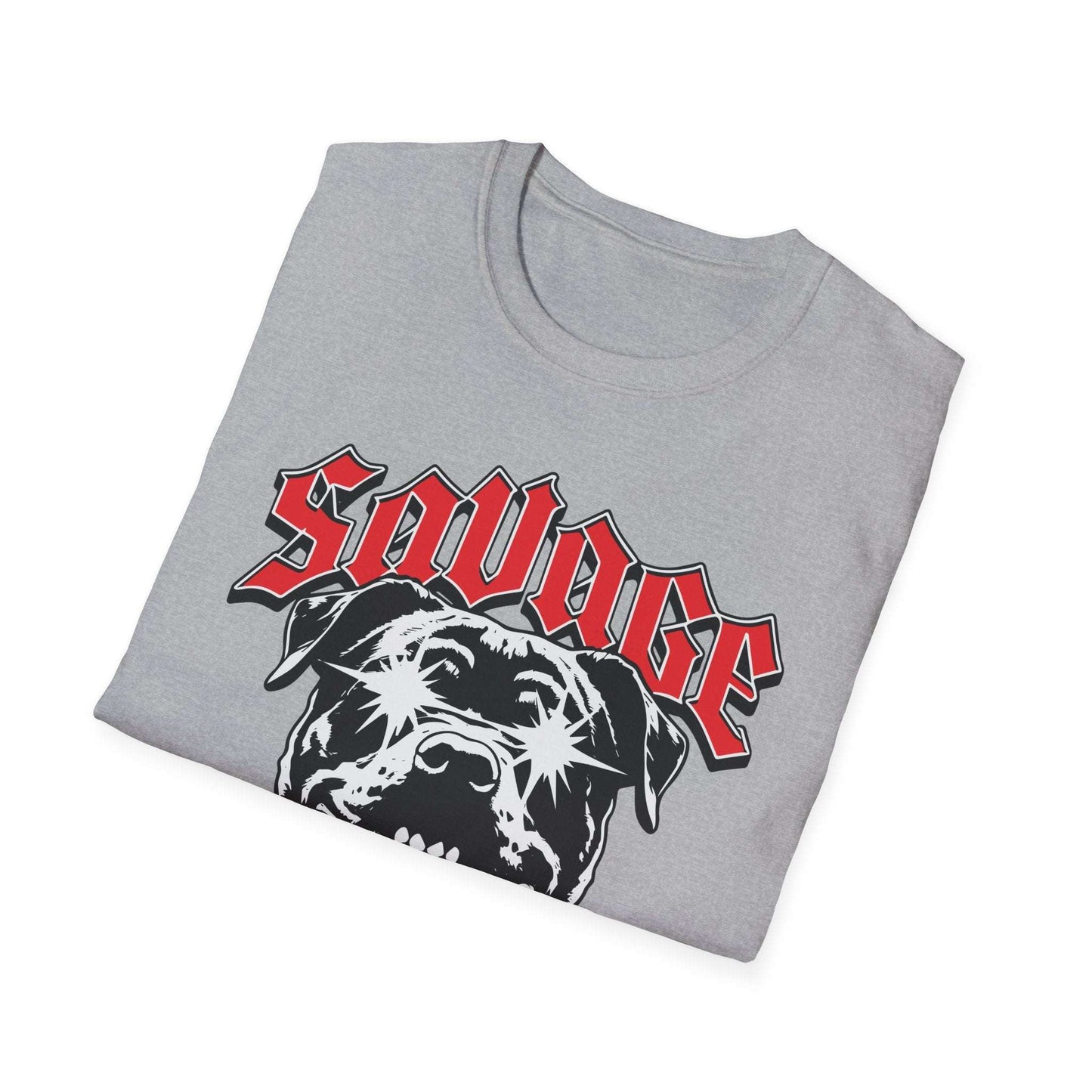 Savage Rottweiler Graphic Tee, Bold T-Shirt for Animal Lovers, Edgy Casual Wear, Gift for Dog Owners, Cool Street Style